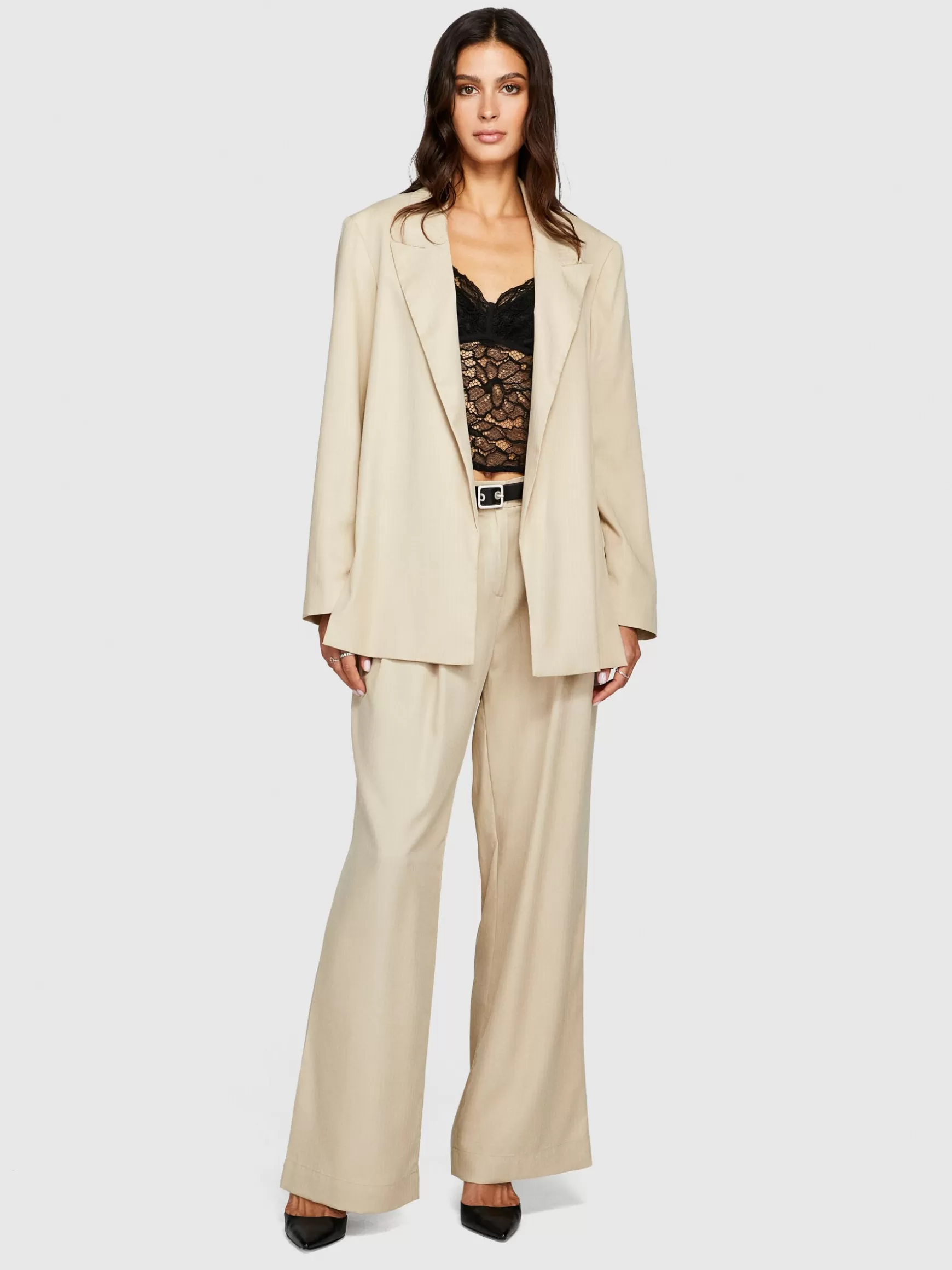 Giacche e Cappotti<Sisley Blazer aperto comfort fit Beige