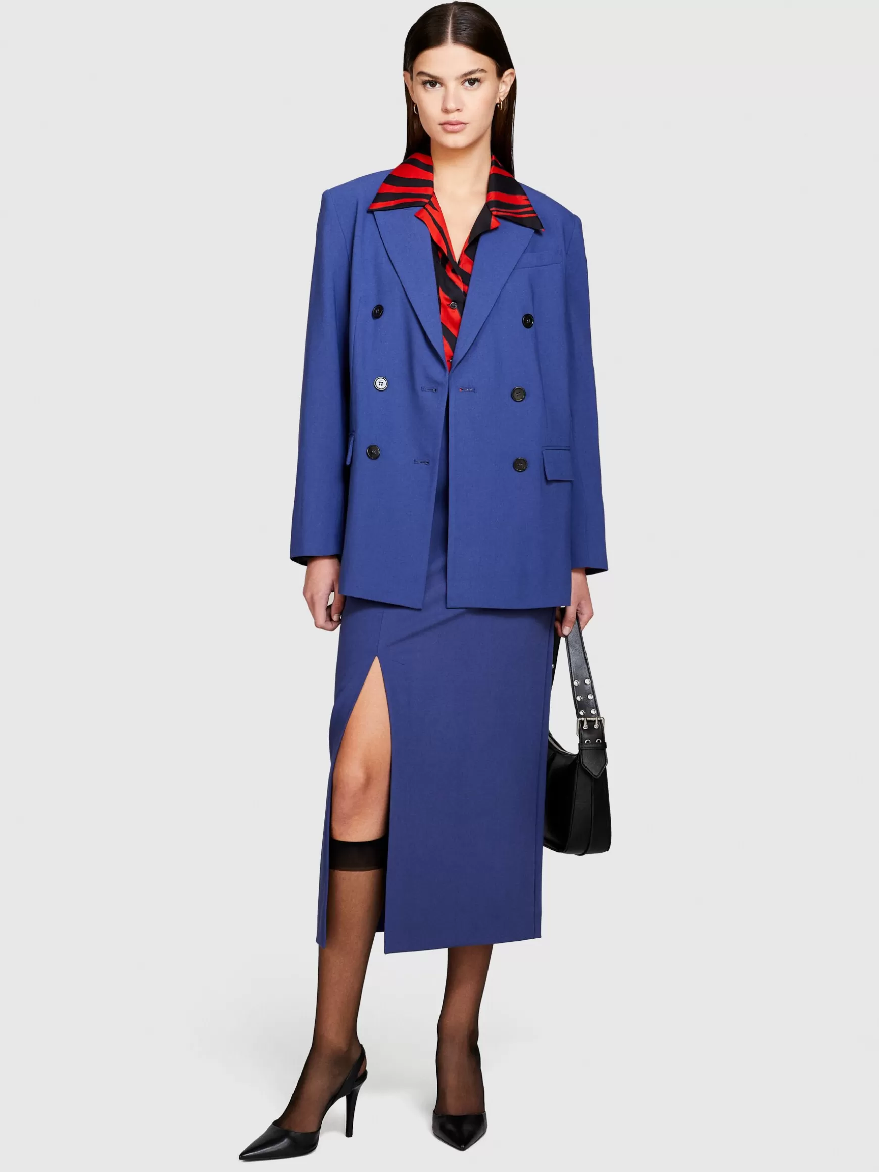 Giacche e Cappotti<Sisley Blazer doppiopetto over fit Blu Scuro