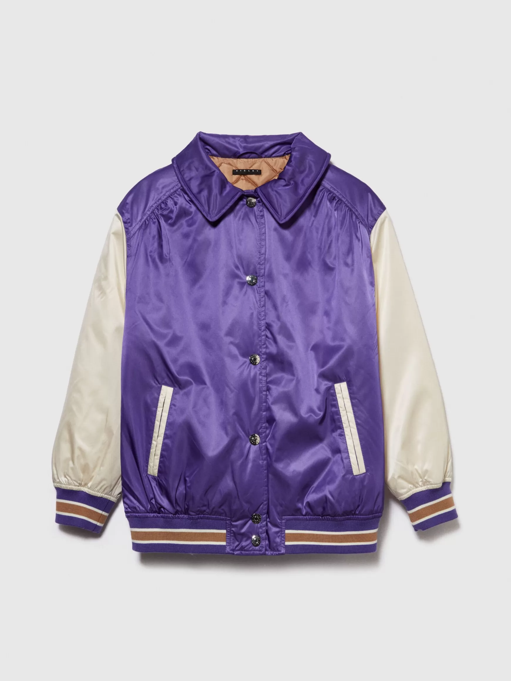 Giacche e Cappotti<Sisley Bomber over in raso Viola