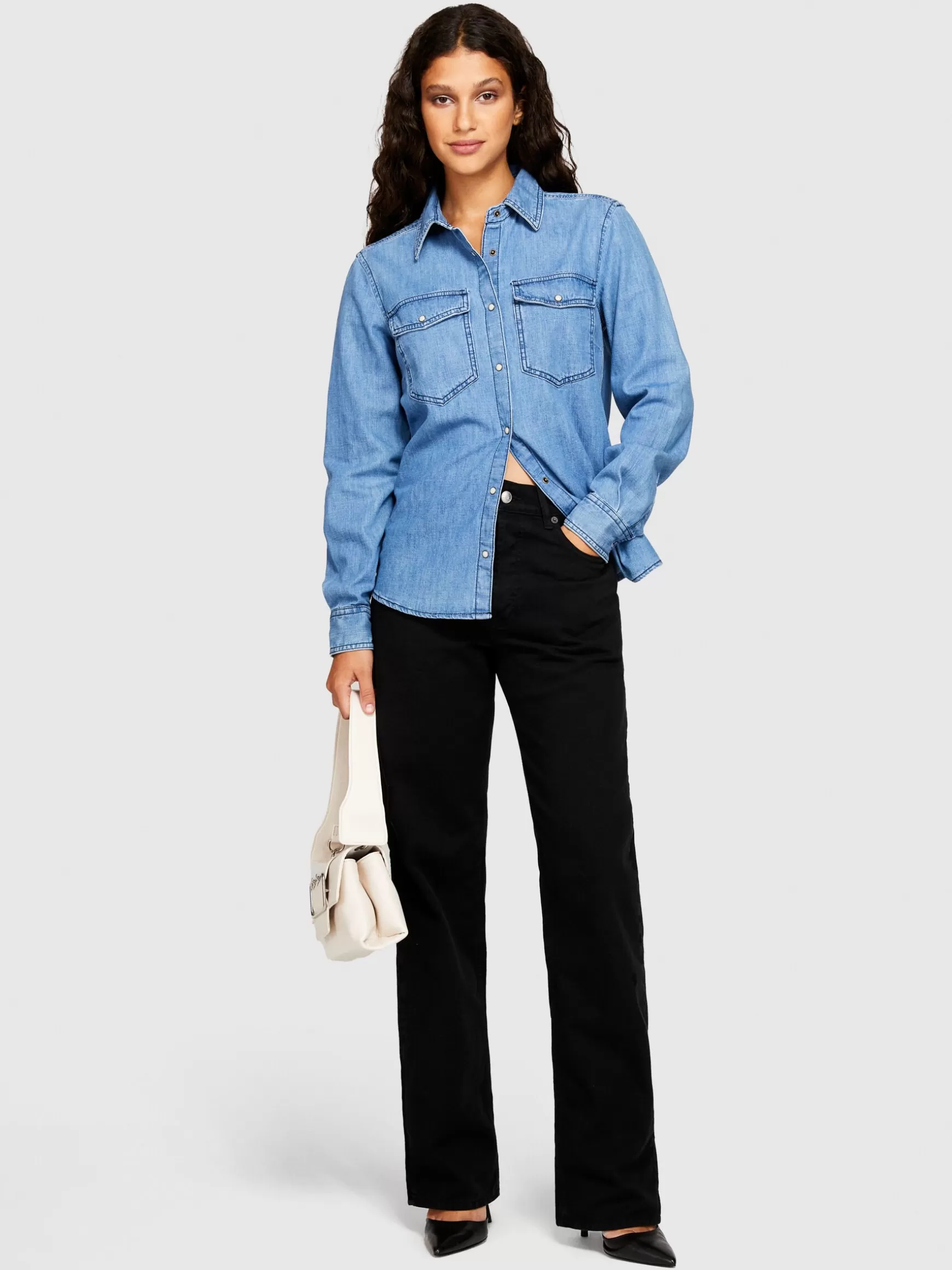 Camicie e Bluse | Jeans<Sisley Camicia di jeans comfort fit Blu