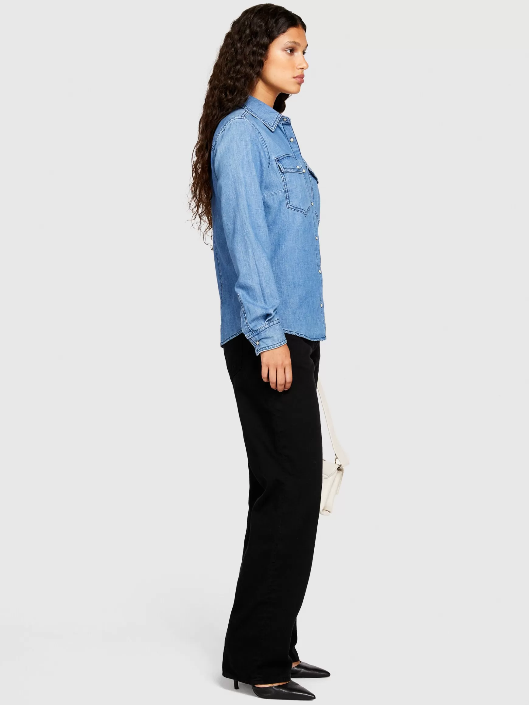 Camicie e Bluse | Jeans<Sisley Camicia di jeans comfort fit Blu