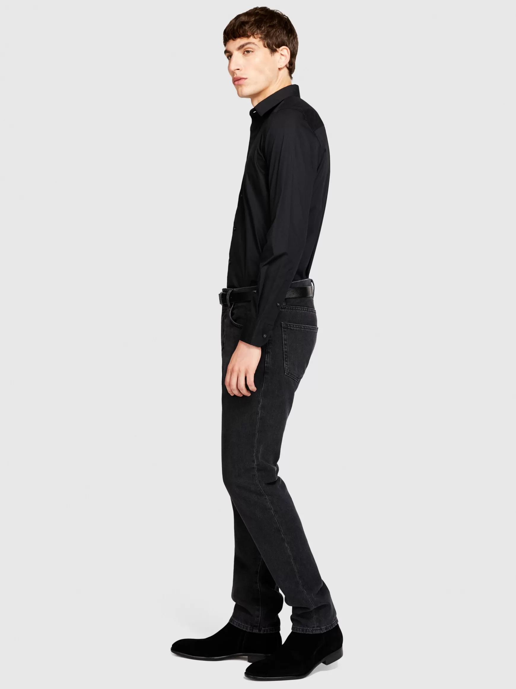 Camicie<Sisley Camicia slim fit Nero