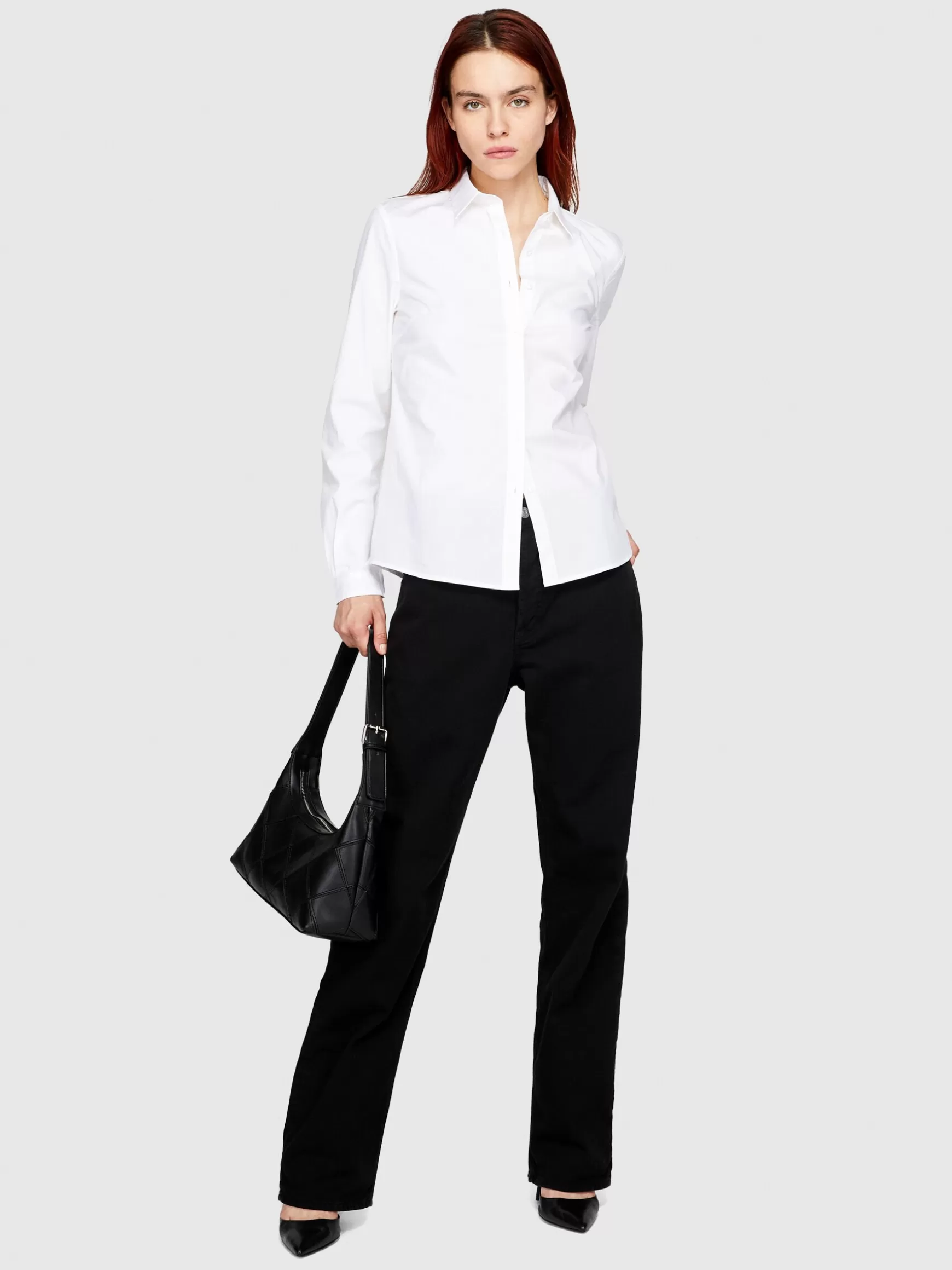 Camicie e Bluse<Sisley Camicia slim fit Bianco