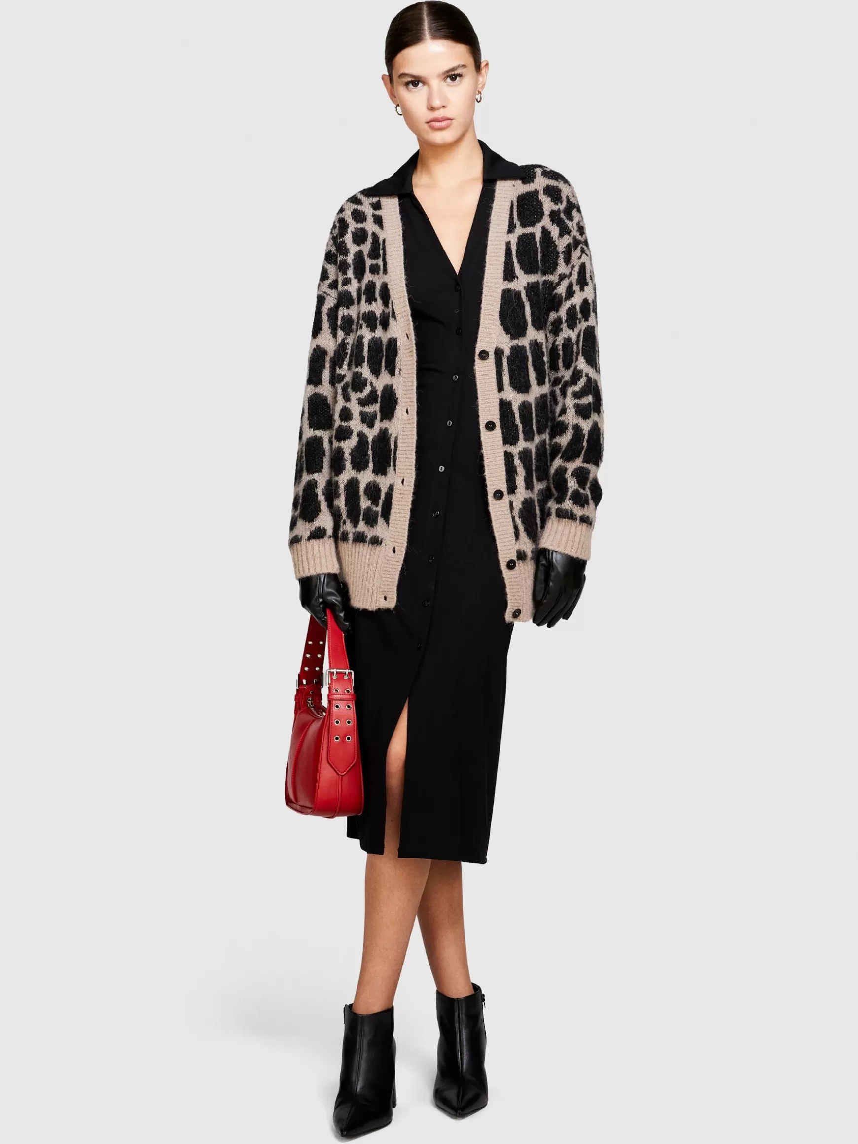 Maglie<Sisley Cardigan animalier Beige