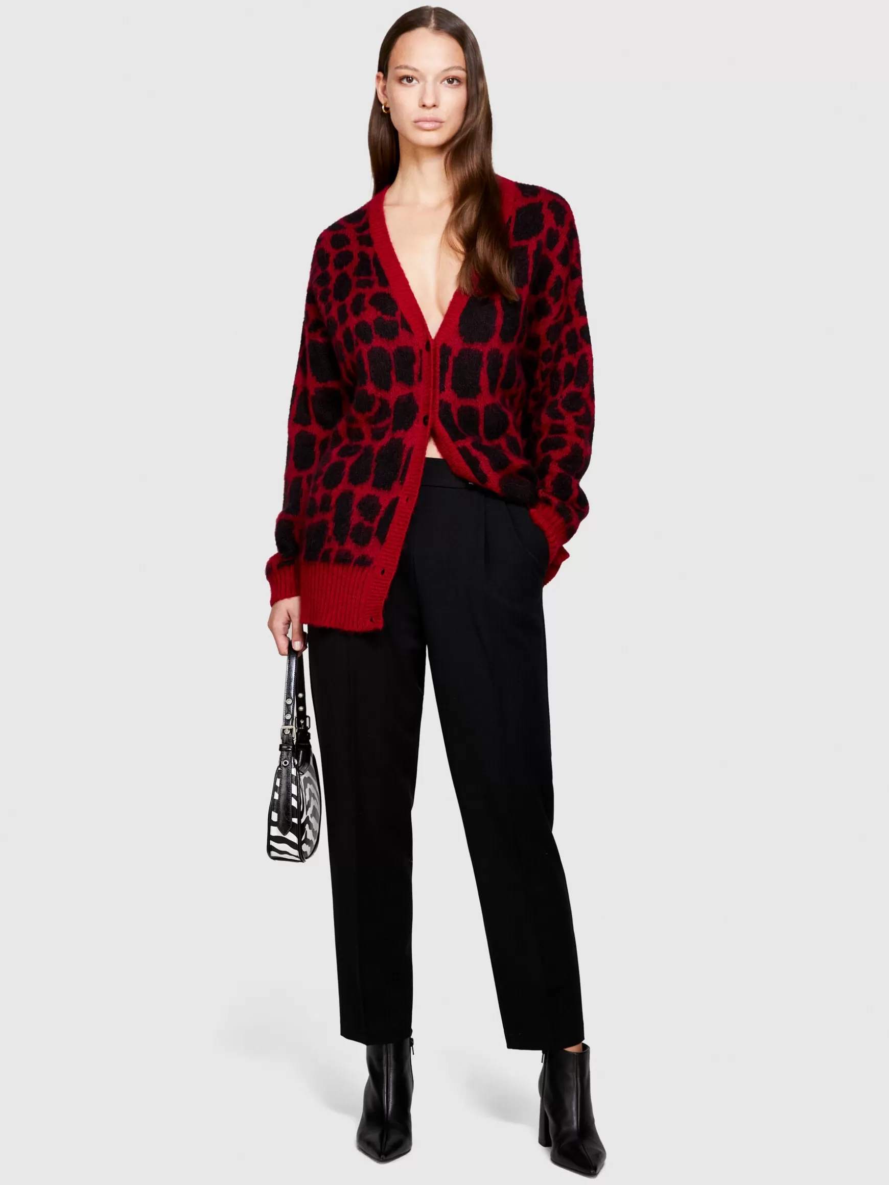 Maglie<Sisley Cardigan animalier Rosso