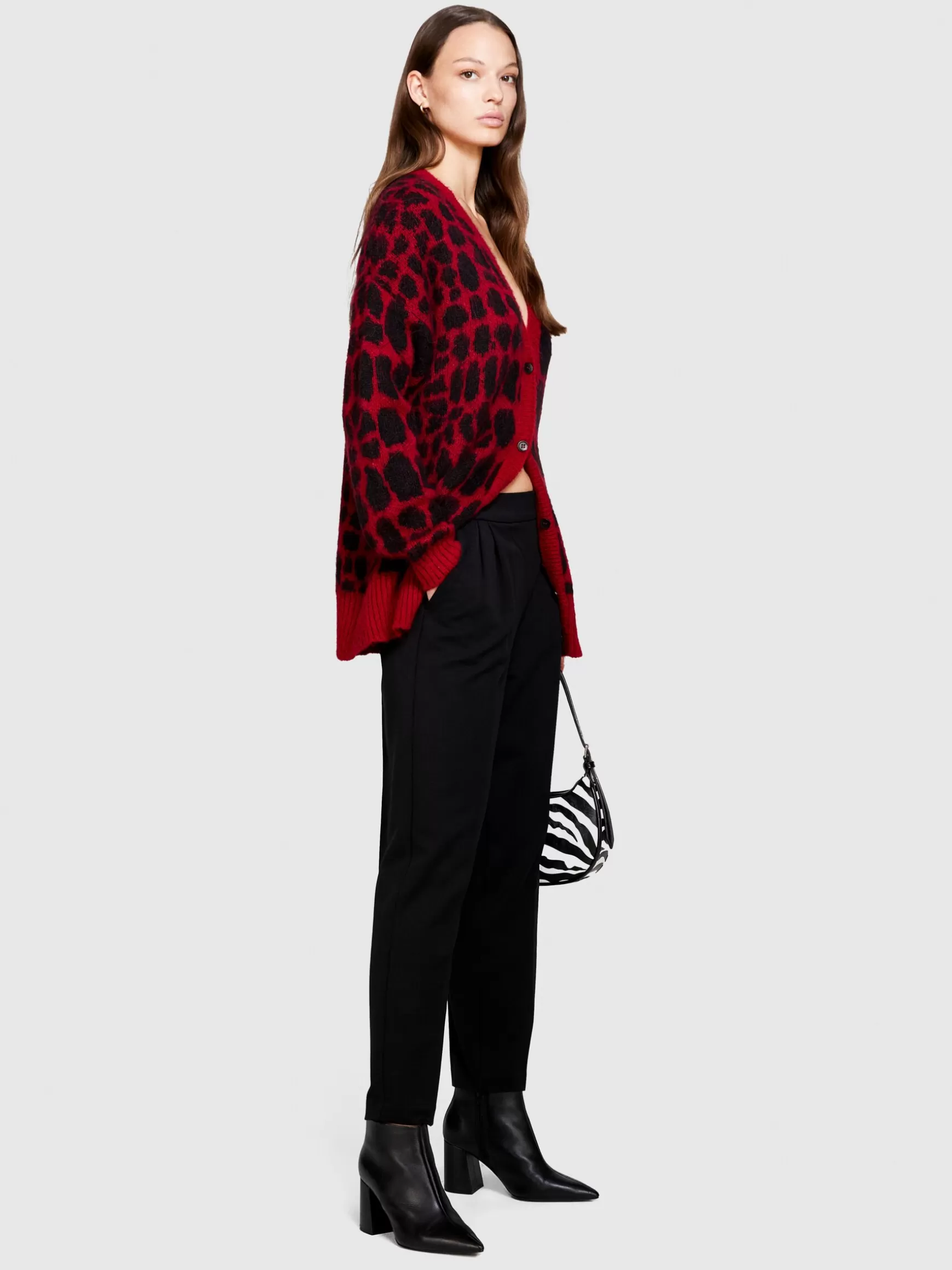 Maglie<Sisley Cardigan animalier Rosso