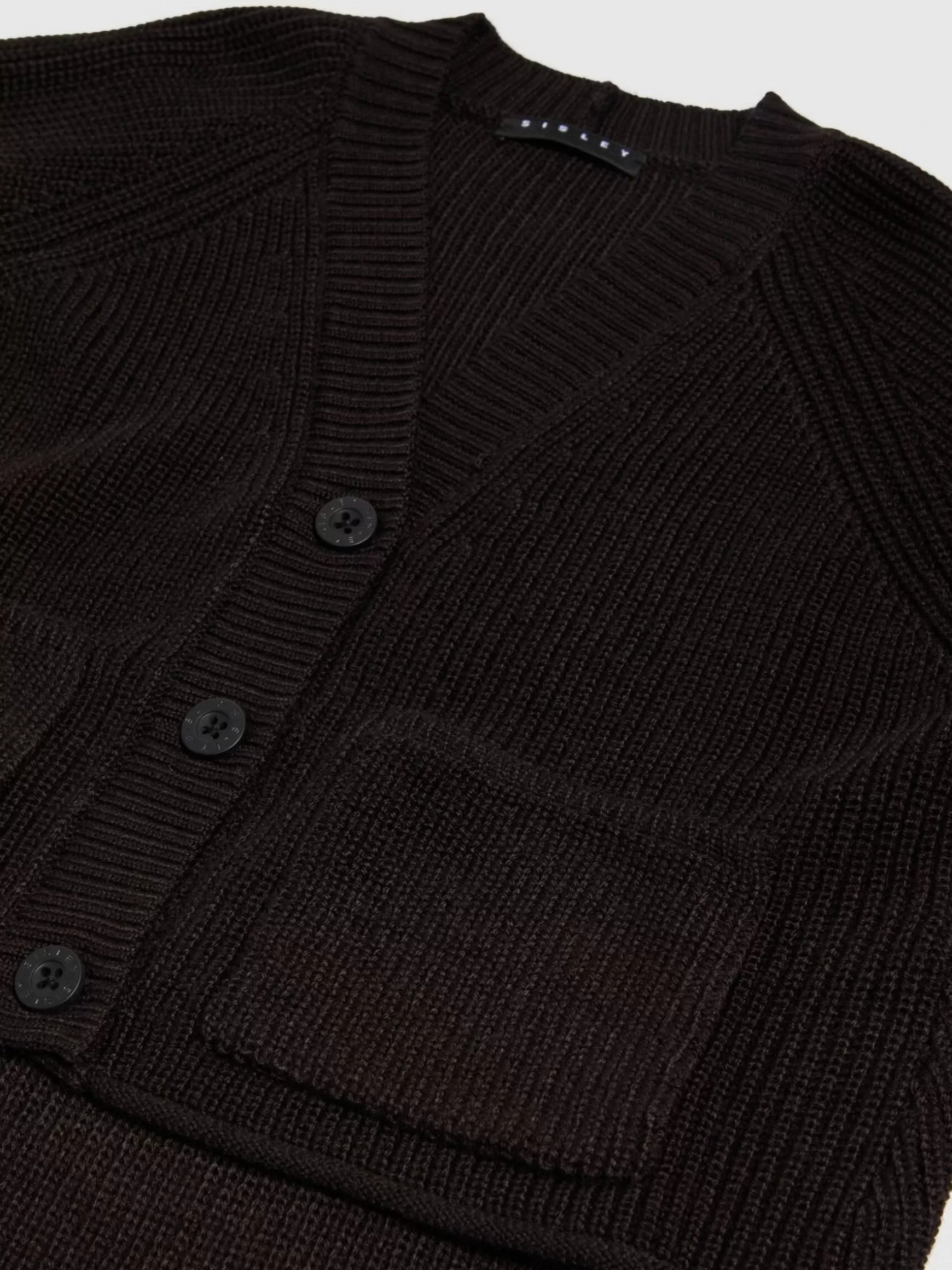 Pullover e Cardigan<Sisley Cardigan asimmetrico Nero