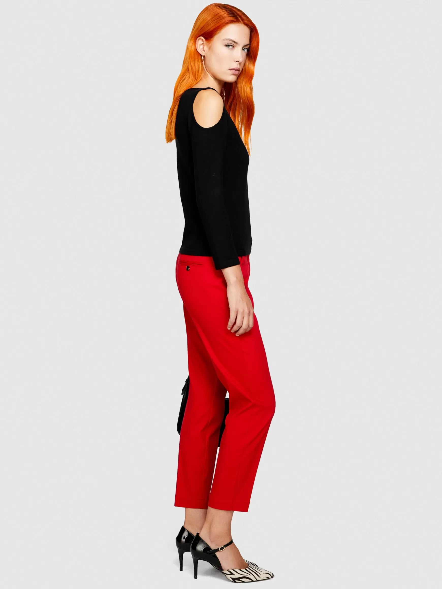 Pantaloni<Sisley Chino a sigaretta Rosso