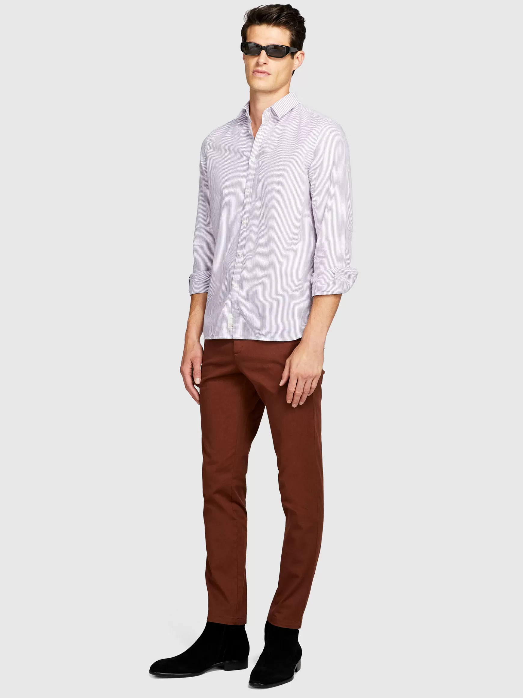 Pantaloni<Sisley Chino slim fit Marrone