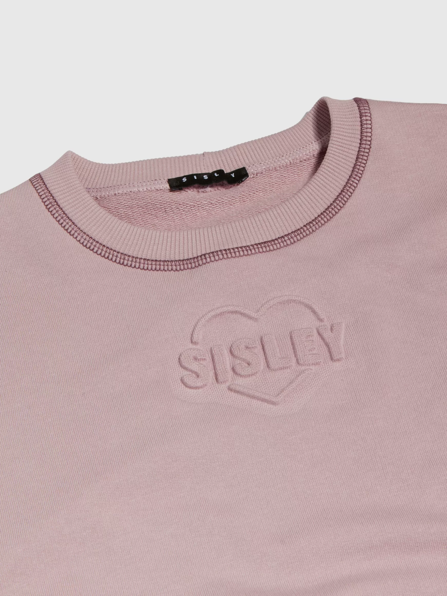 Pullover e Cardigan<Sisley Felpa con stampa a rilievo Rosa Pastello