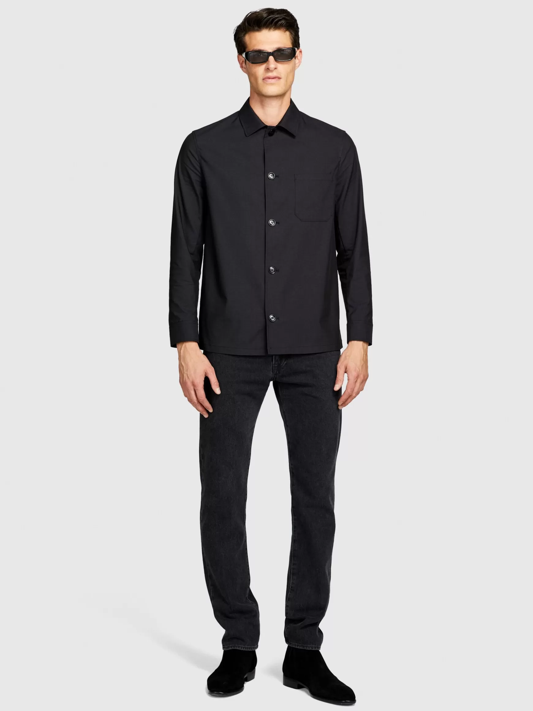 Camicie | Giacche e Cappotti<Sisley Giacca-Camicia tecnica Nero