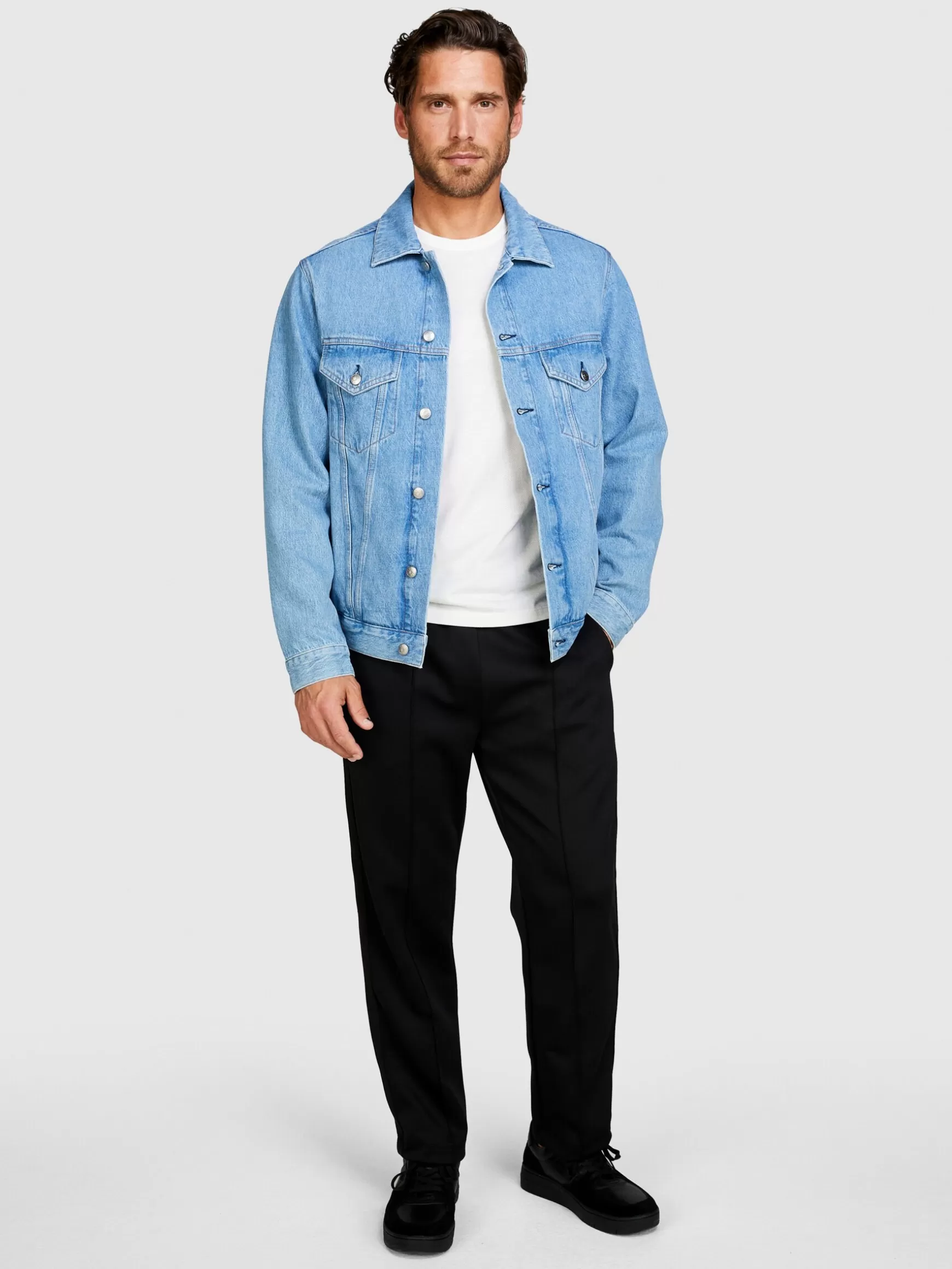 Giacche e Cappotti<Sisley Giubbotto di jeans slim fit Azzurro