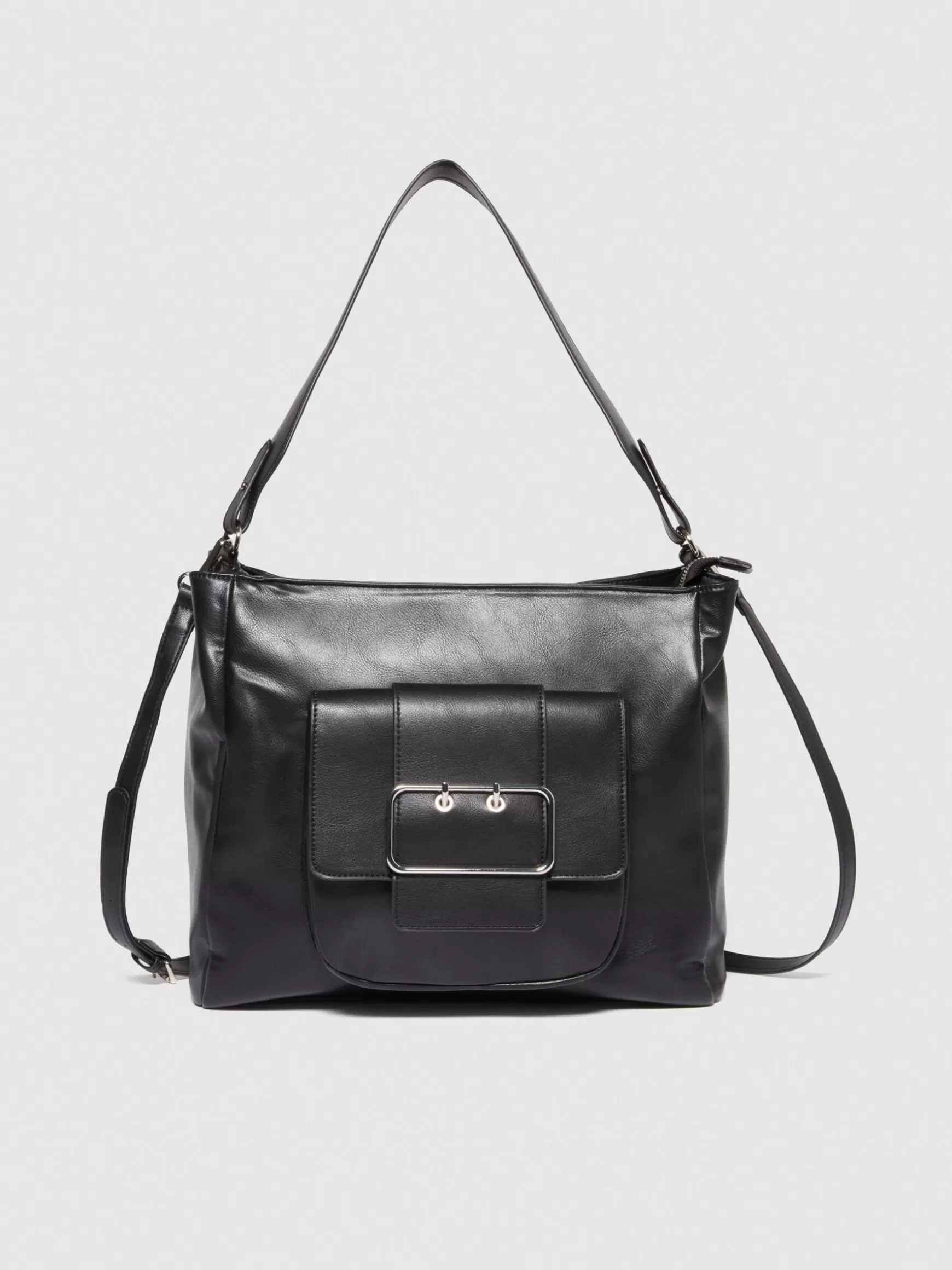 Borse<Sisley Hobo con maxi fibbia Nero