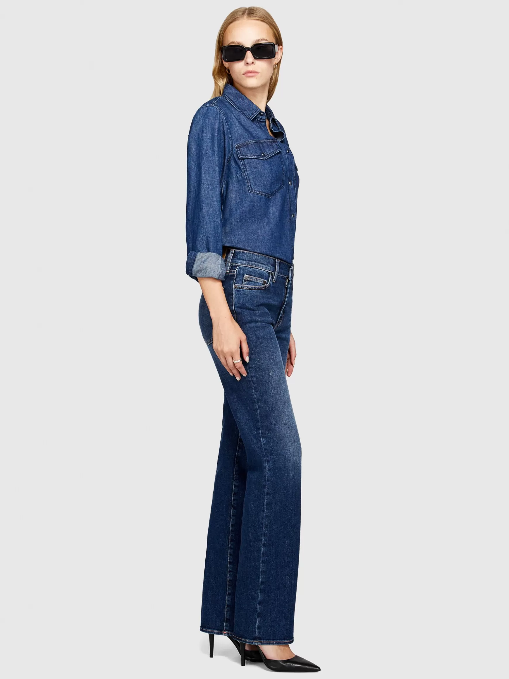 Jeans<Sisley Jeans a vita alta Blu Scuro