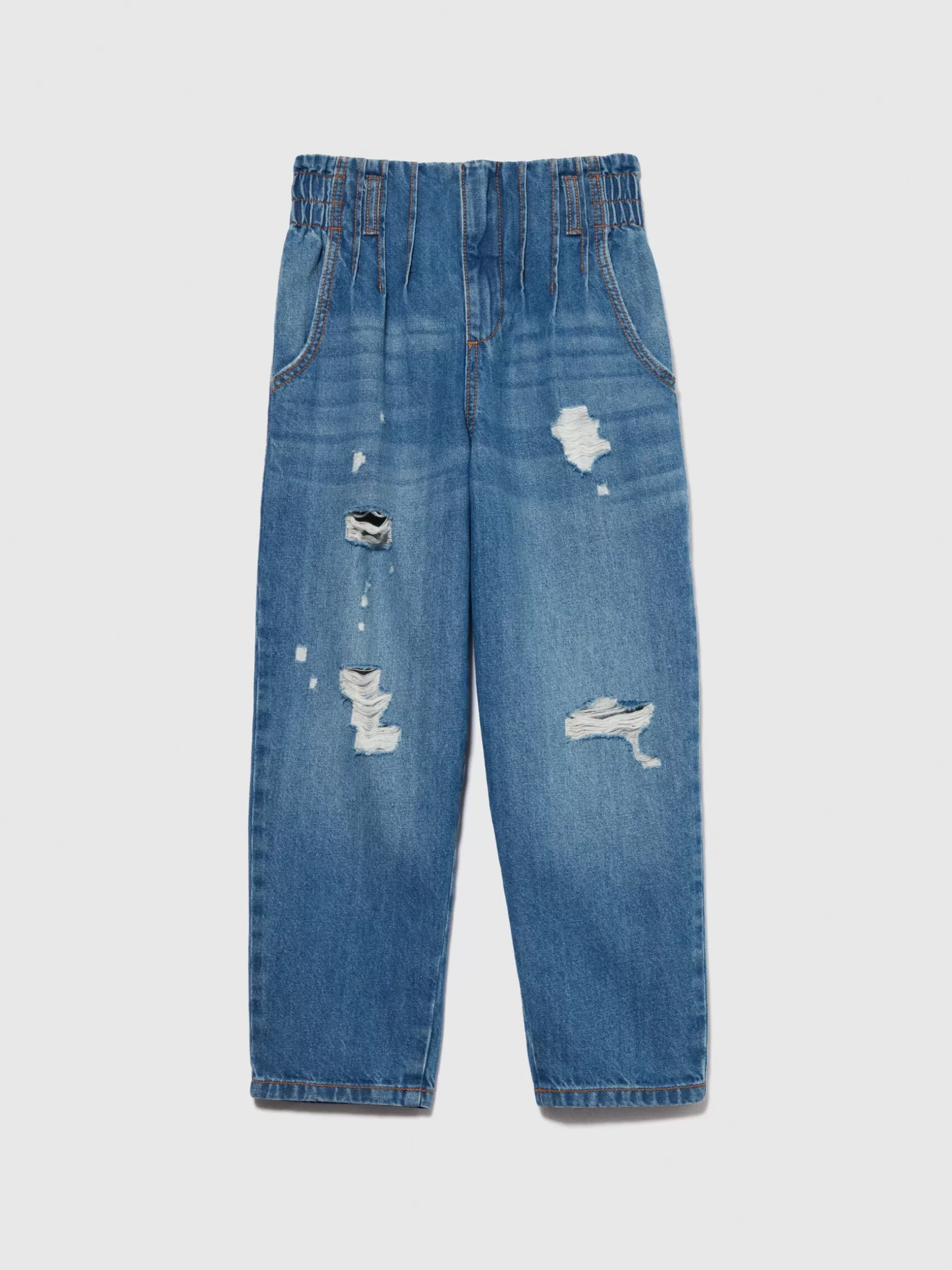 Pantaloni e Gonne<Sisley Jeans a vita alta con rotture Blu