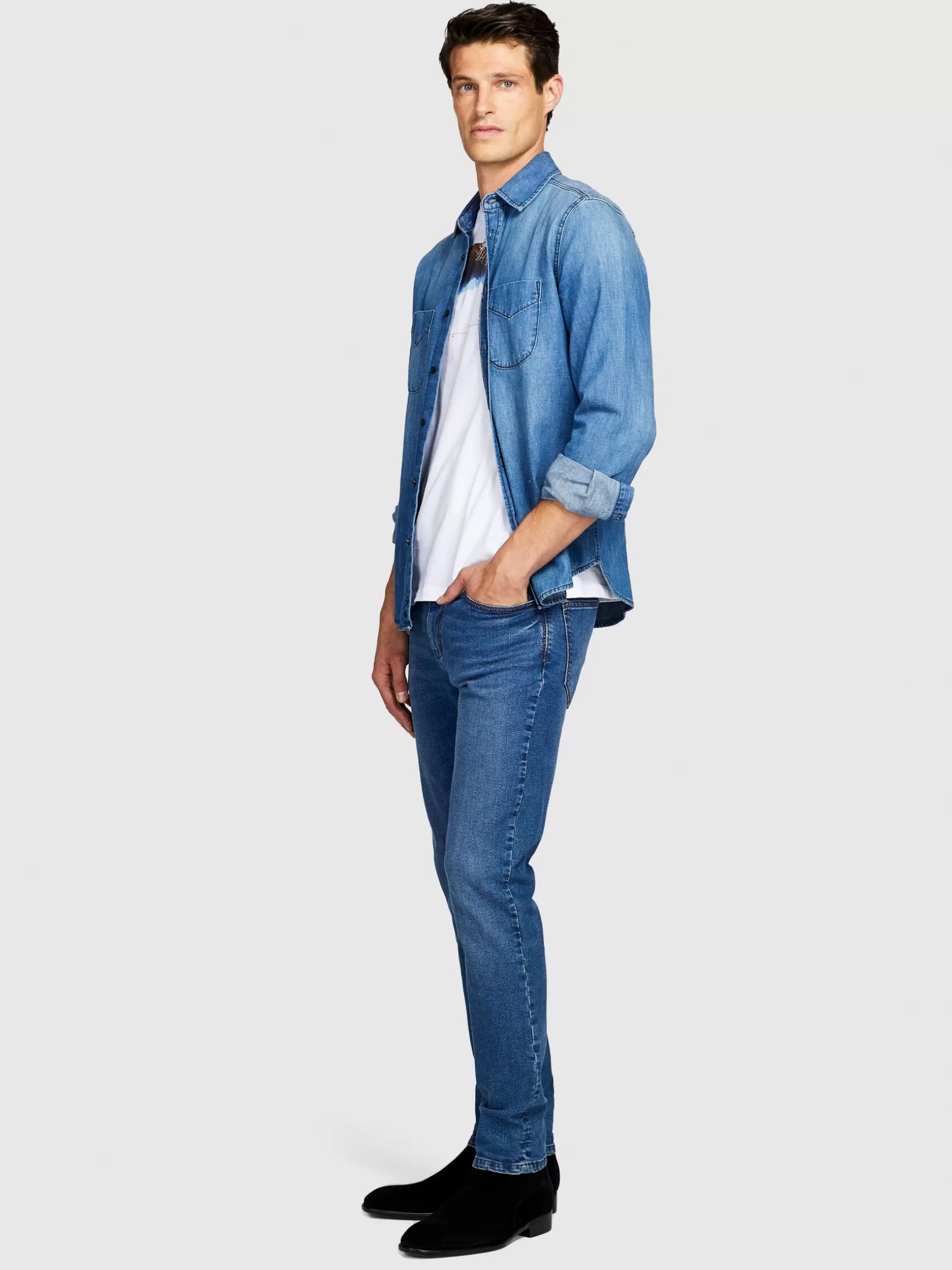 Jeans<Sisley Jeans Boston slim fit Blu