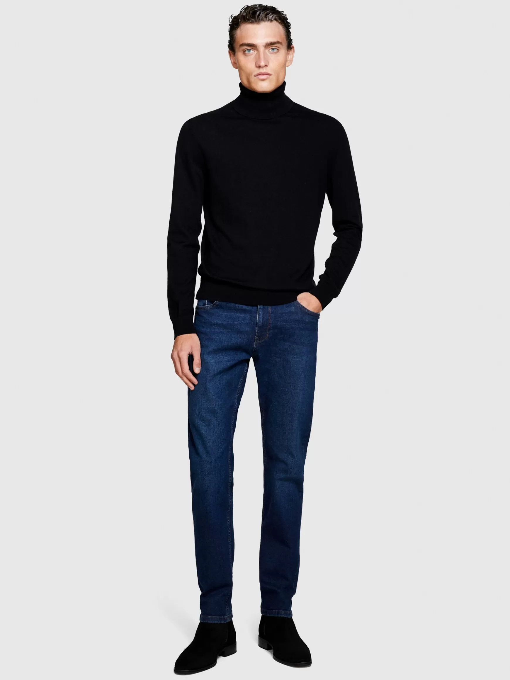 Jeans<Sisley Jeans Boston slim fit Blu Scuro