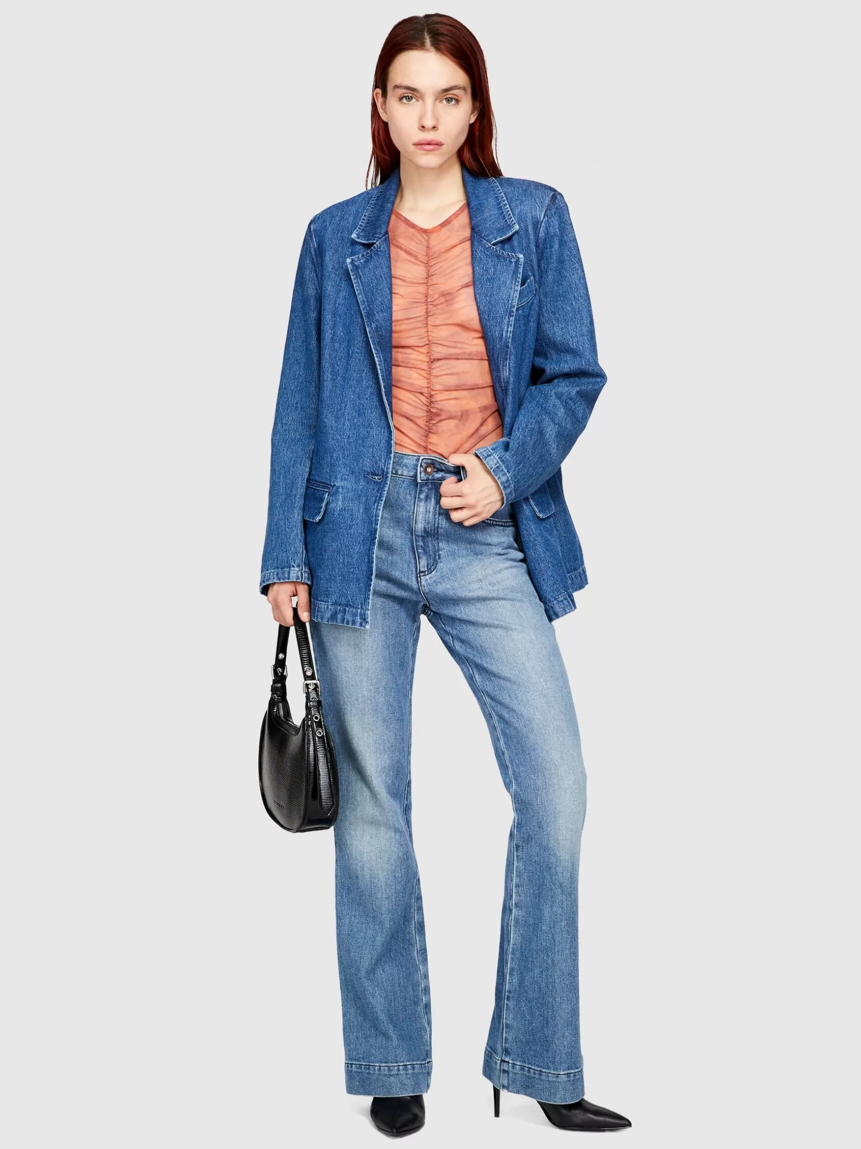 Jeans<Sisley Jeans Cannes flare fit Blu