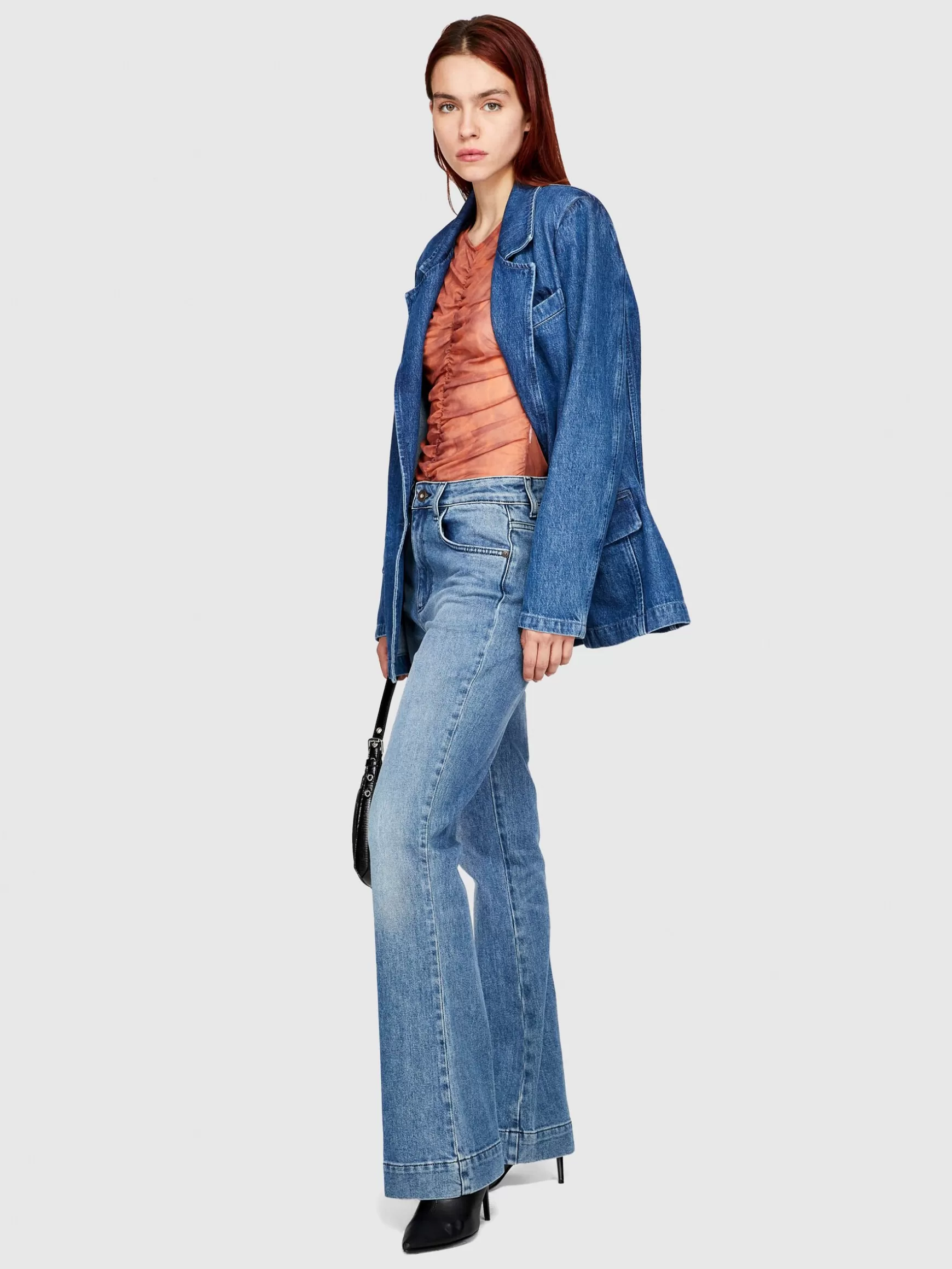 Jeans<Sisley Jeans Cannes flare fit Blu