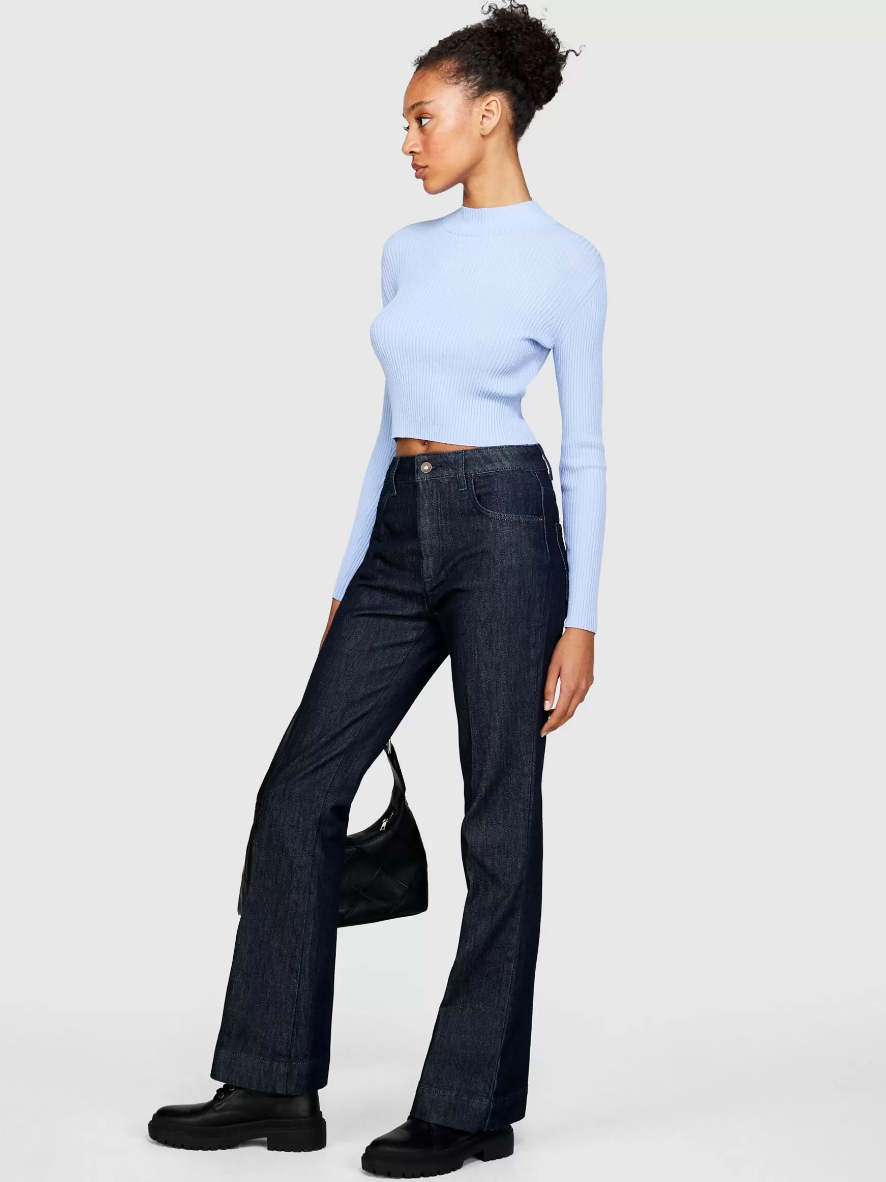 Jeans<Sisley Jeans Cannes flare fit Blu Scuro