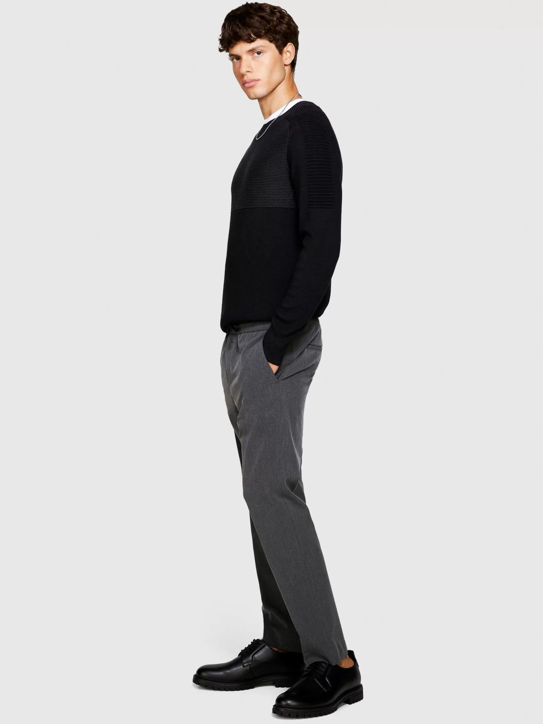 Pantaloni<Sisley Joggers slim comfort fit Grigio Scuro