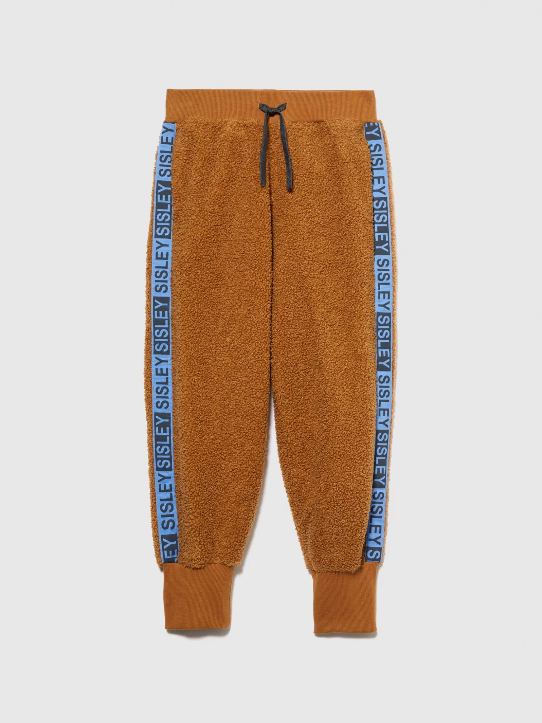 Pantaloni<Sisley Joggers teddy con banda logata Cammello