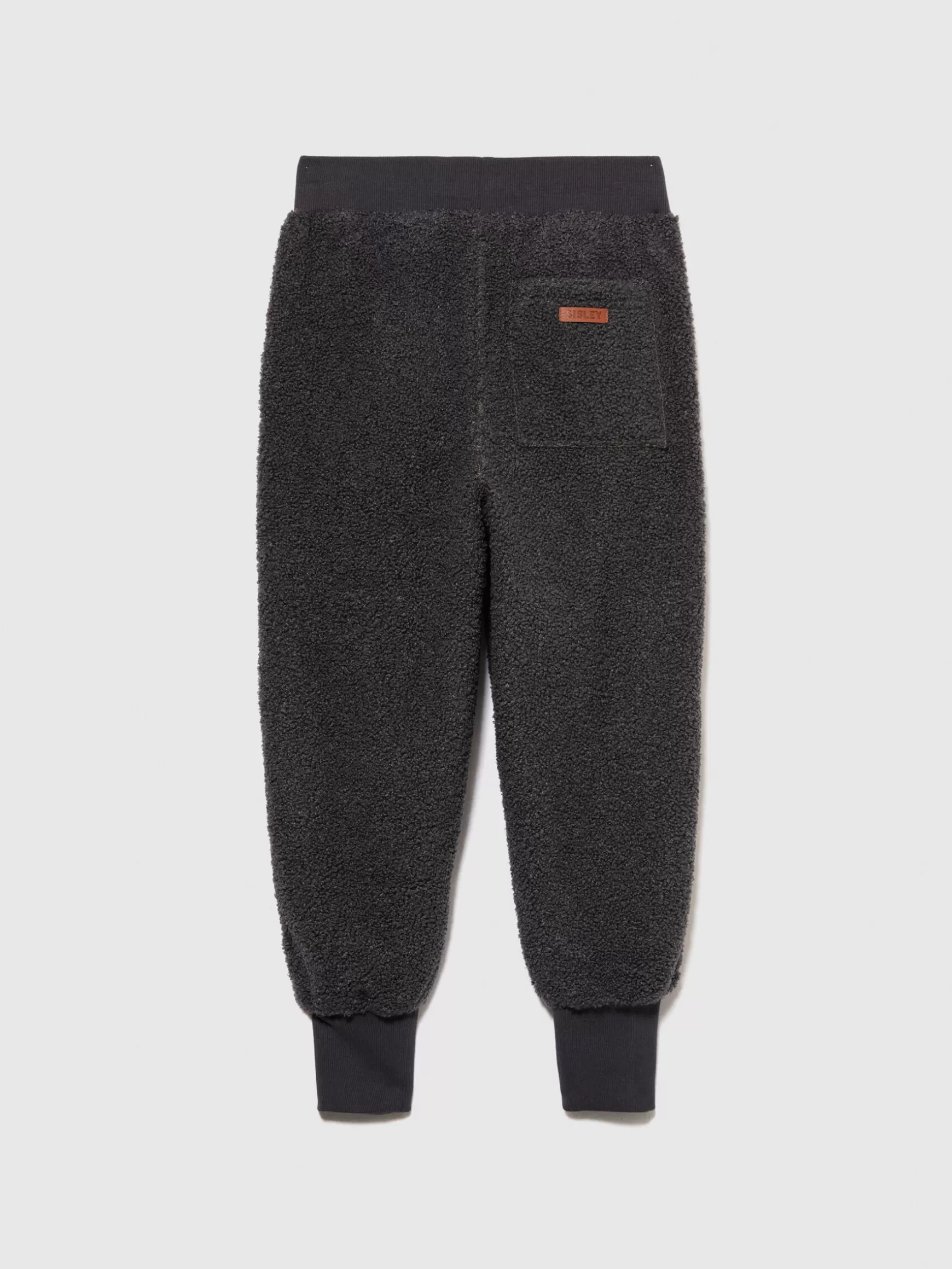 Pantaloni<Sisley Joggers teddy con banda logata Grigio Scuro