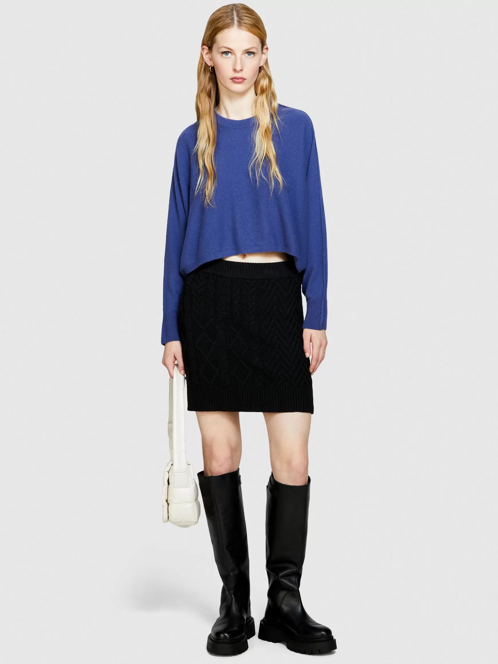 Maglie<Sisley Maglia cropped Blu Scuro