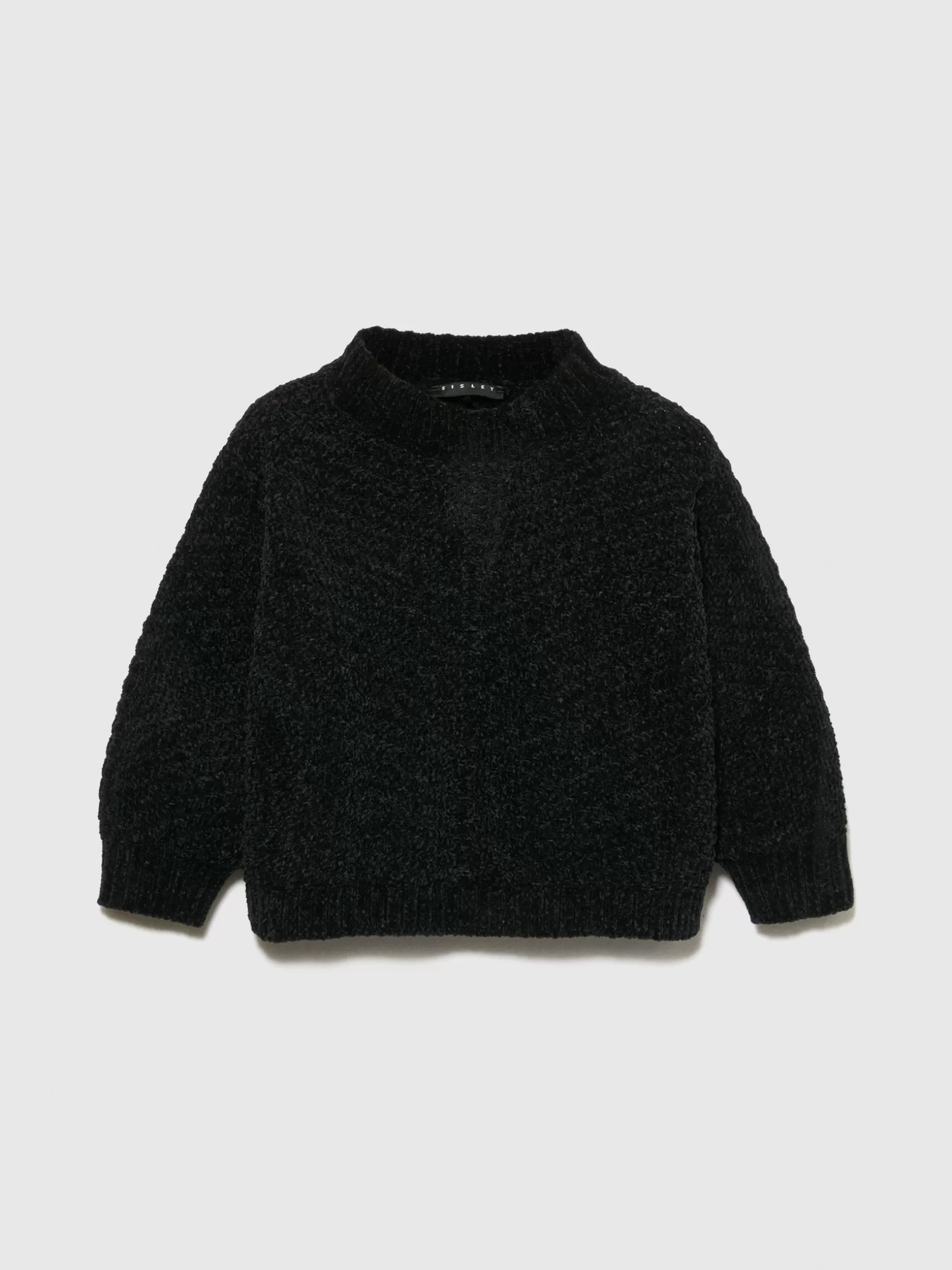 Pullover e Cardigan<Sisley Maglia cropped in ciniglia Nero