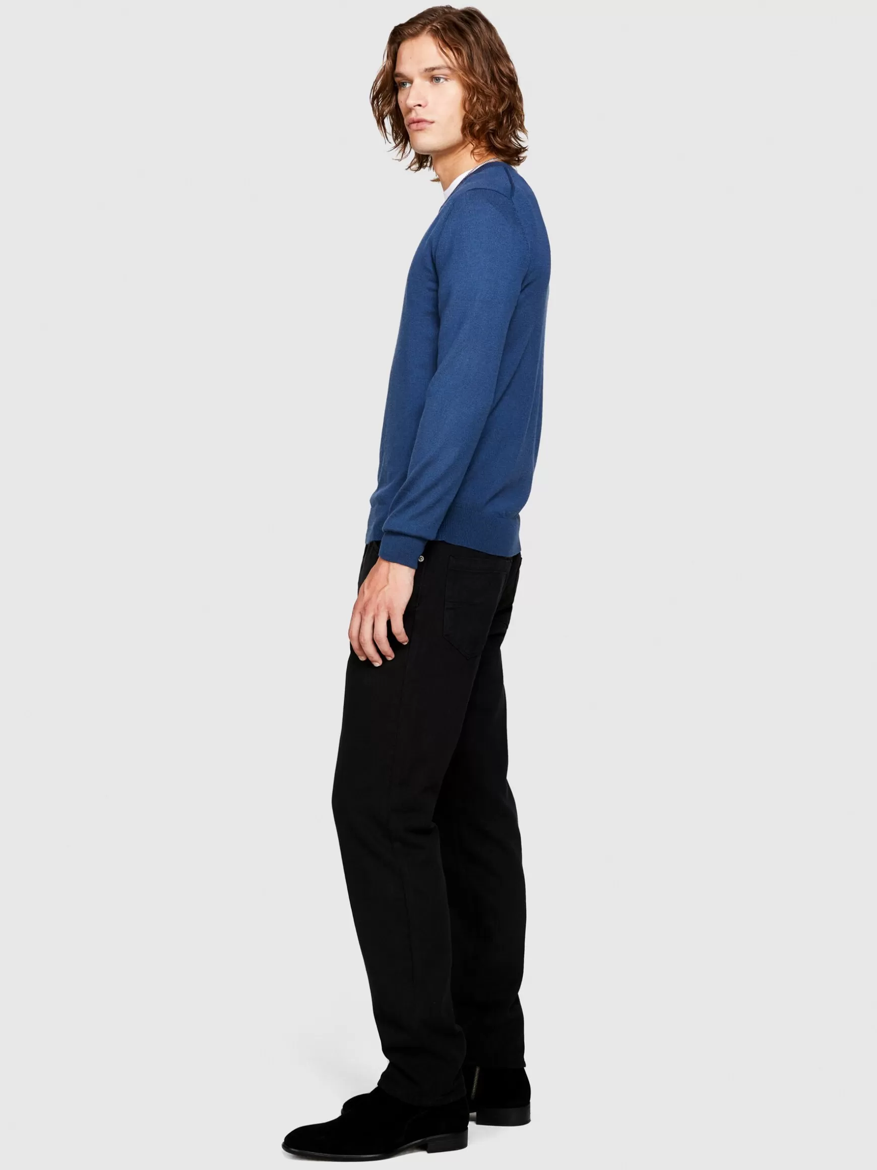 Maglie<Sisley Maglia girocollo slim fit Blu Scuro