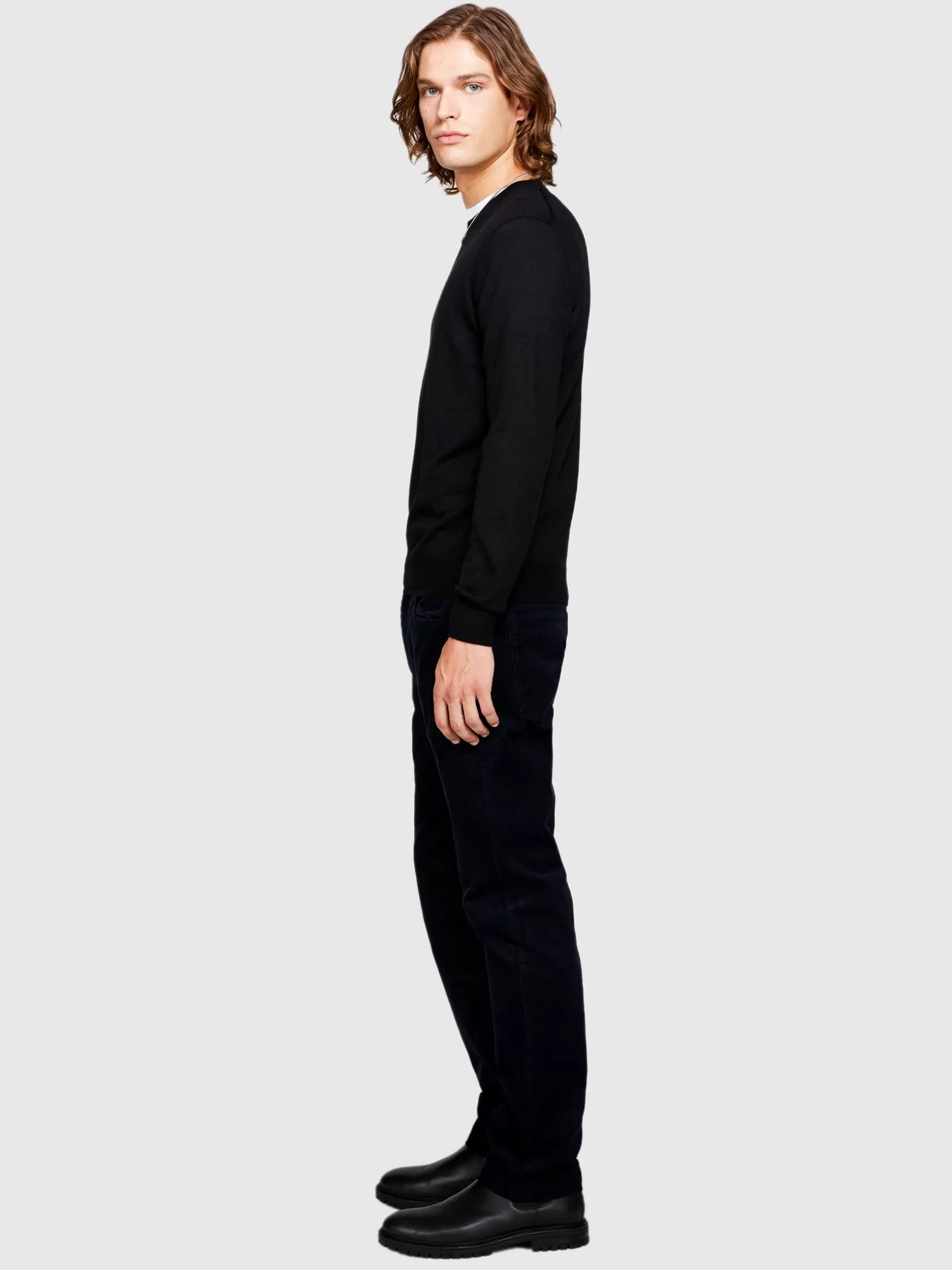 Maglie<Sisley Maglia girocollo slim fit Nero