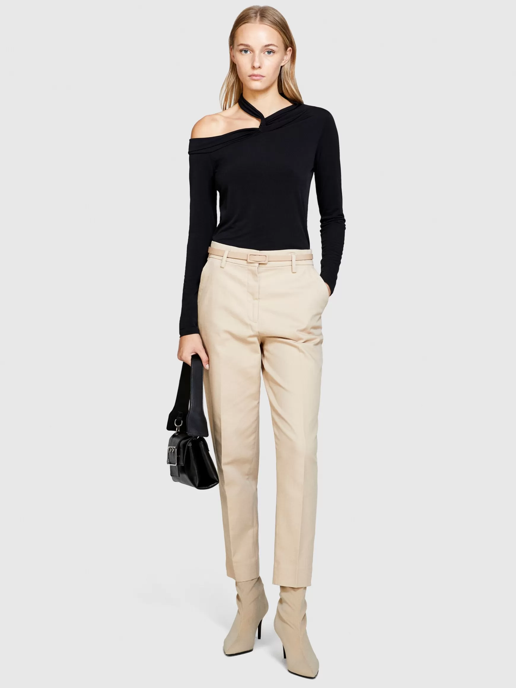 Pantaloni<Sisley Pantaloni a vita alta Beige