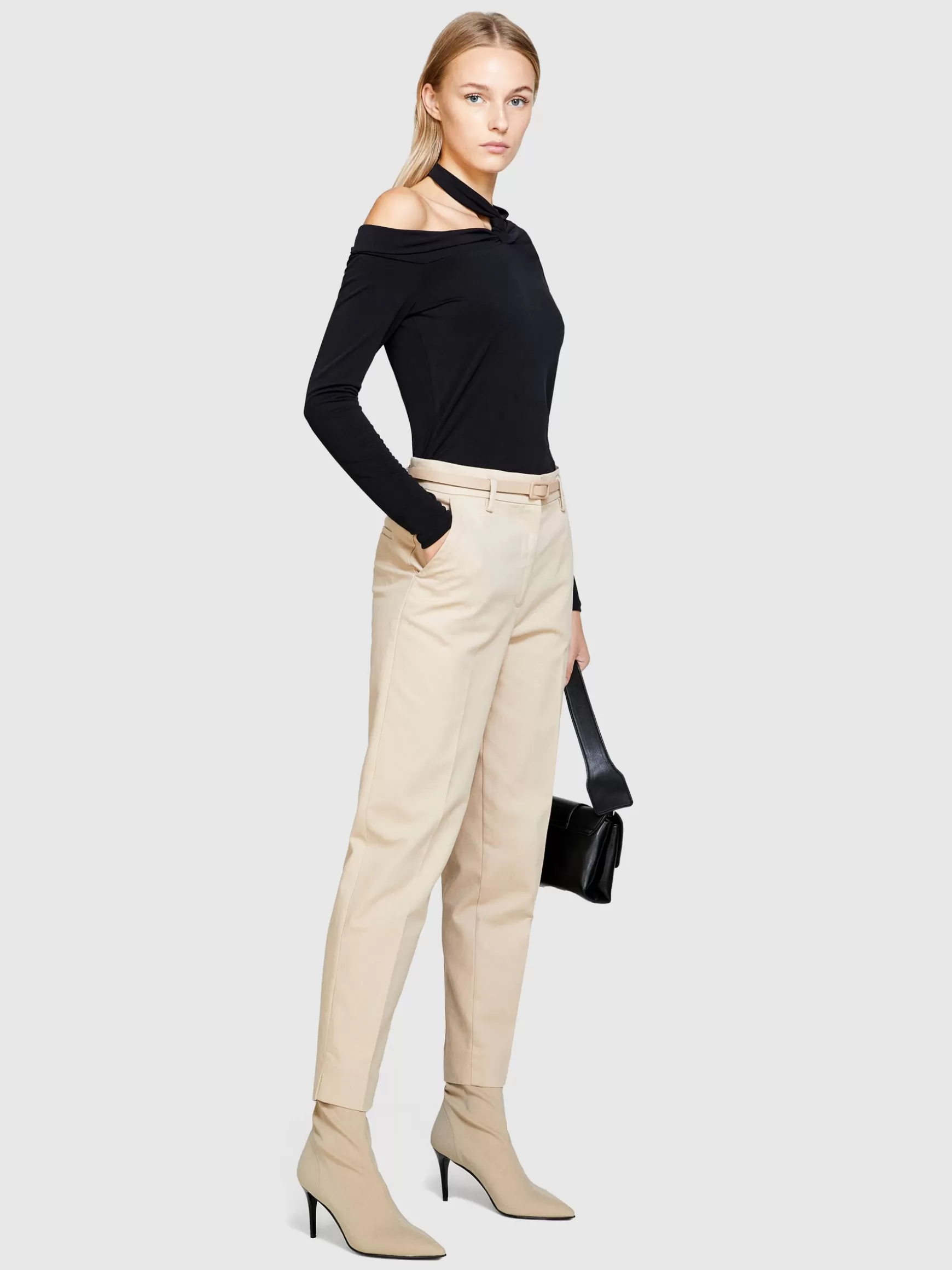 Pantaloni<Sisley Pantaloni a vita alta Beige