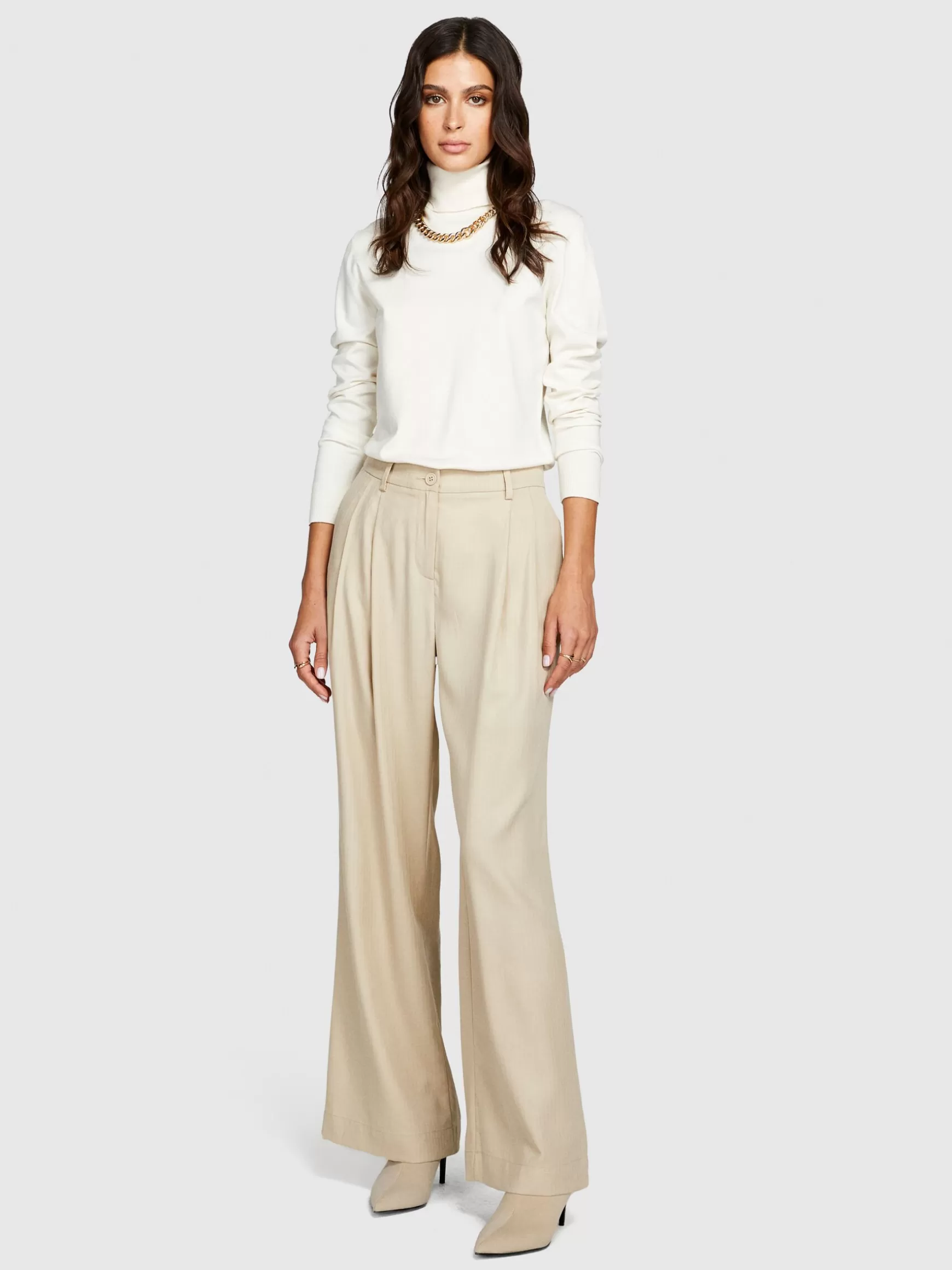 Pantaloni<Sisley Pantaloni a vita bassa Beige