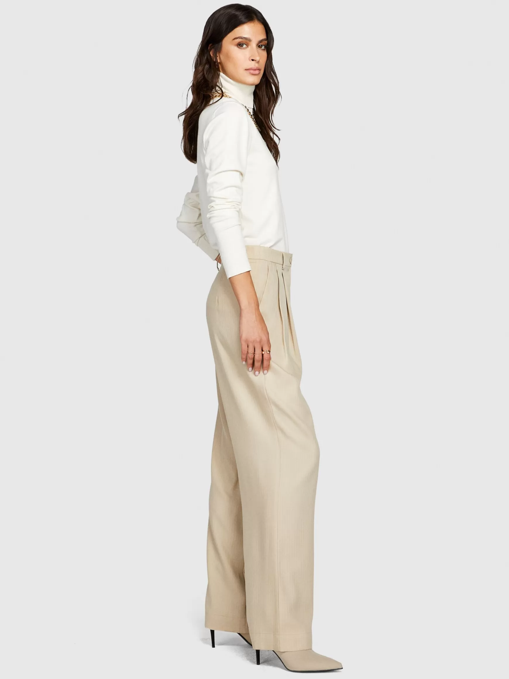 Pantaloni<Sisley Pantaloni a vita bassa Beige