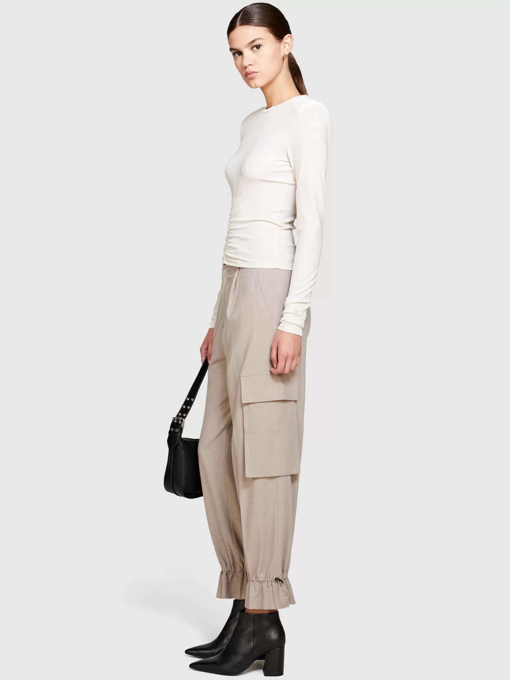 Pantaloni<Sisley Pantaloni cargo con coulisse Tortora