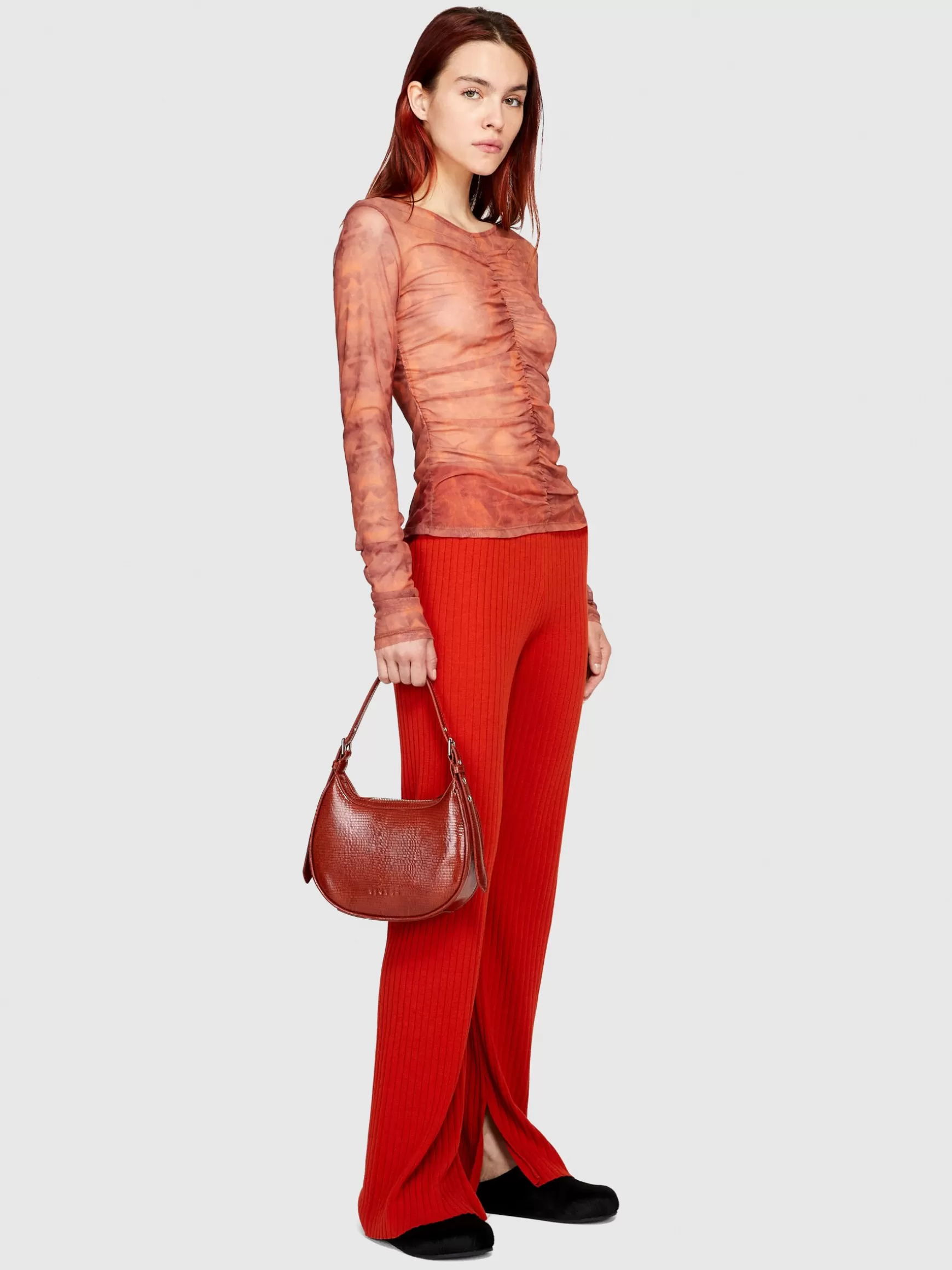 Pantaloni<Sisley Pantaloni in maglia Rosso