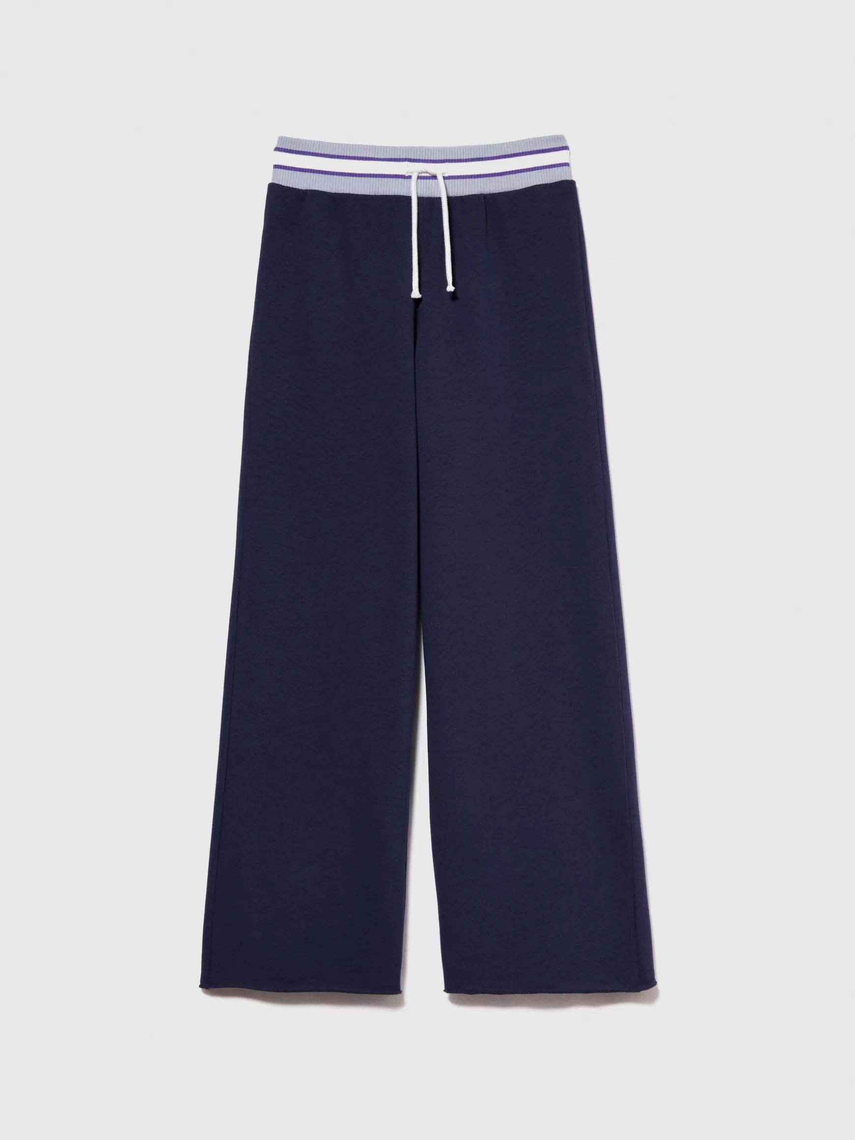 Pantaloni e Gonne<Sisley Pantaloni palazzo in felpa Blu Scuro