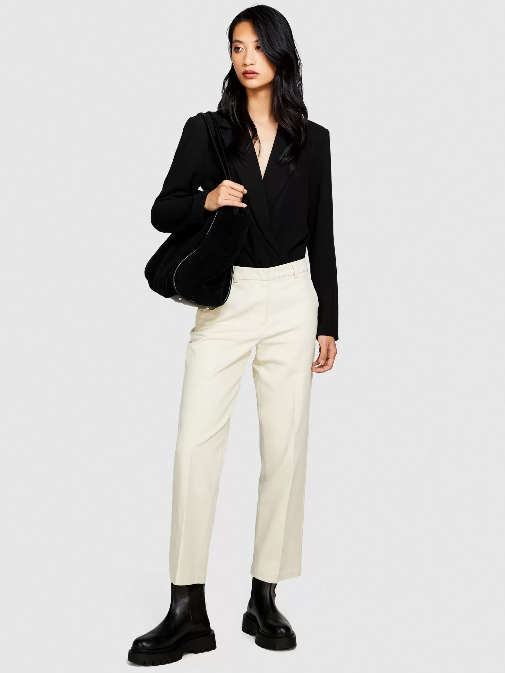 Pantaloni<Sisley Pantaloni regular fit Bianco Panna