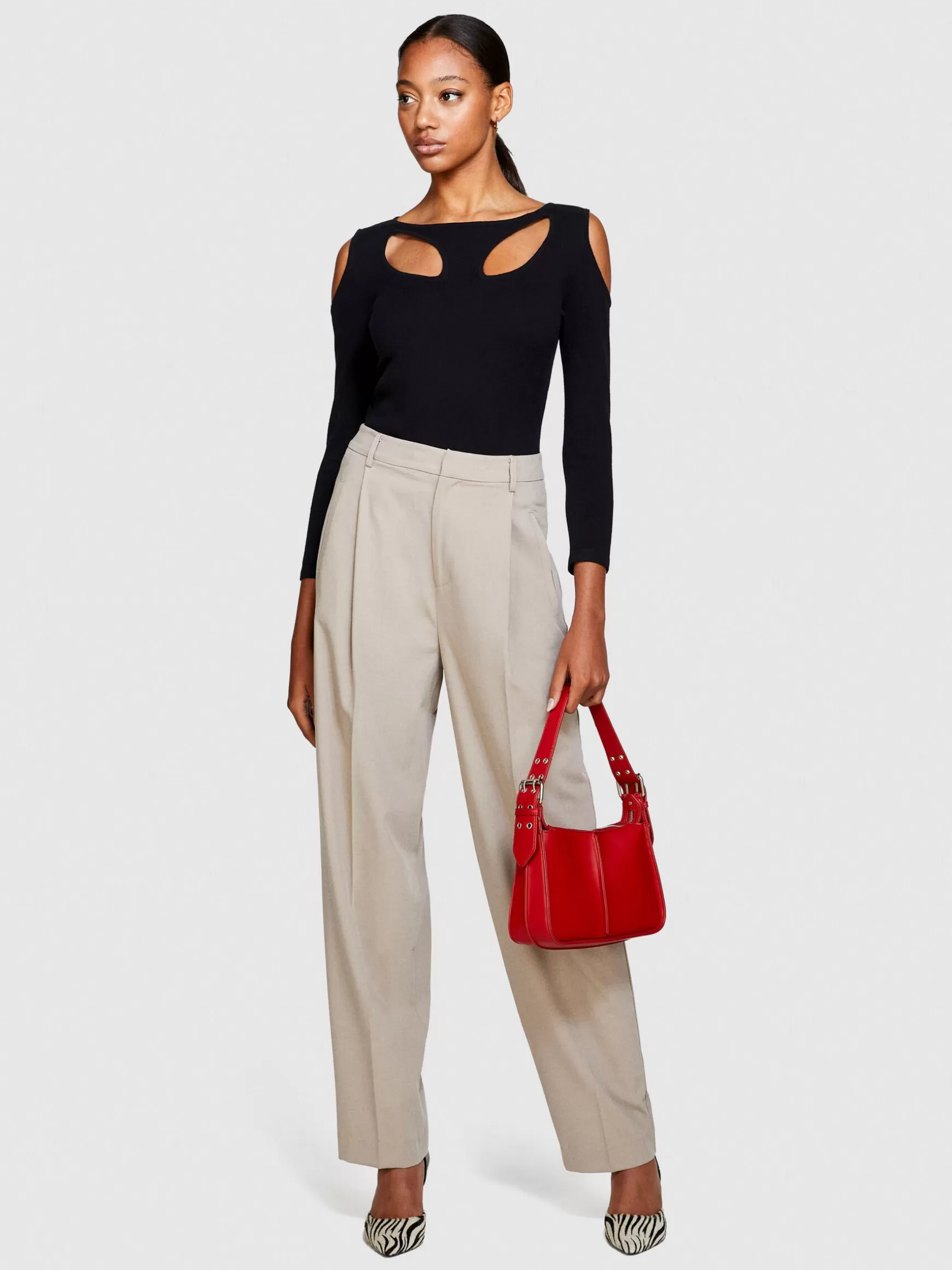 Pantaloni<Sisley Pantaloni wide leg Tortora