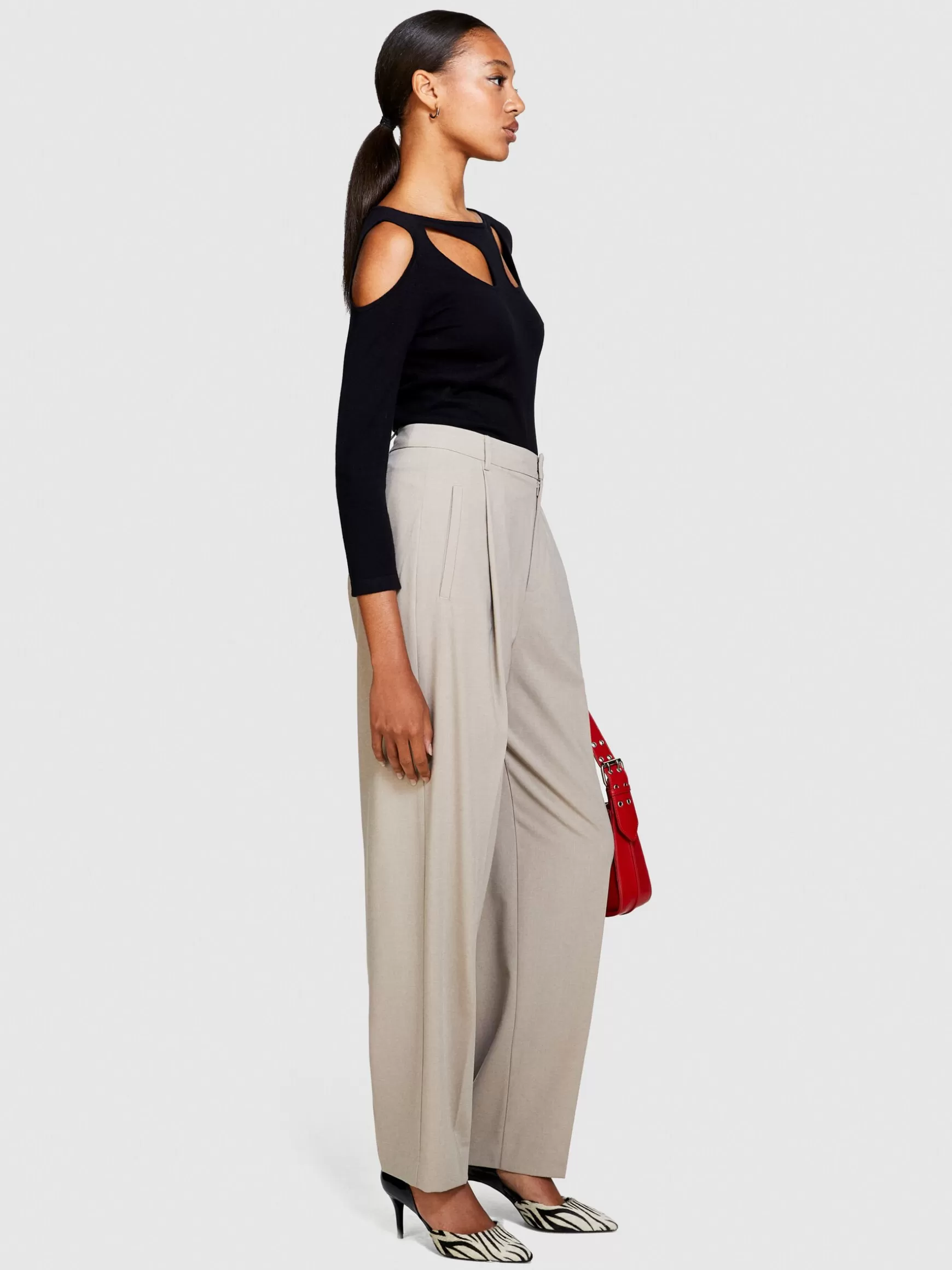 Pantaloni<Sisley Pantaloni wide leg Tortora