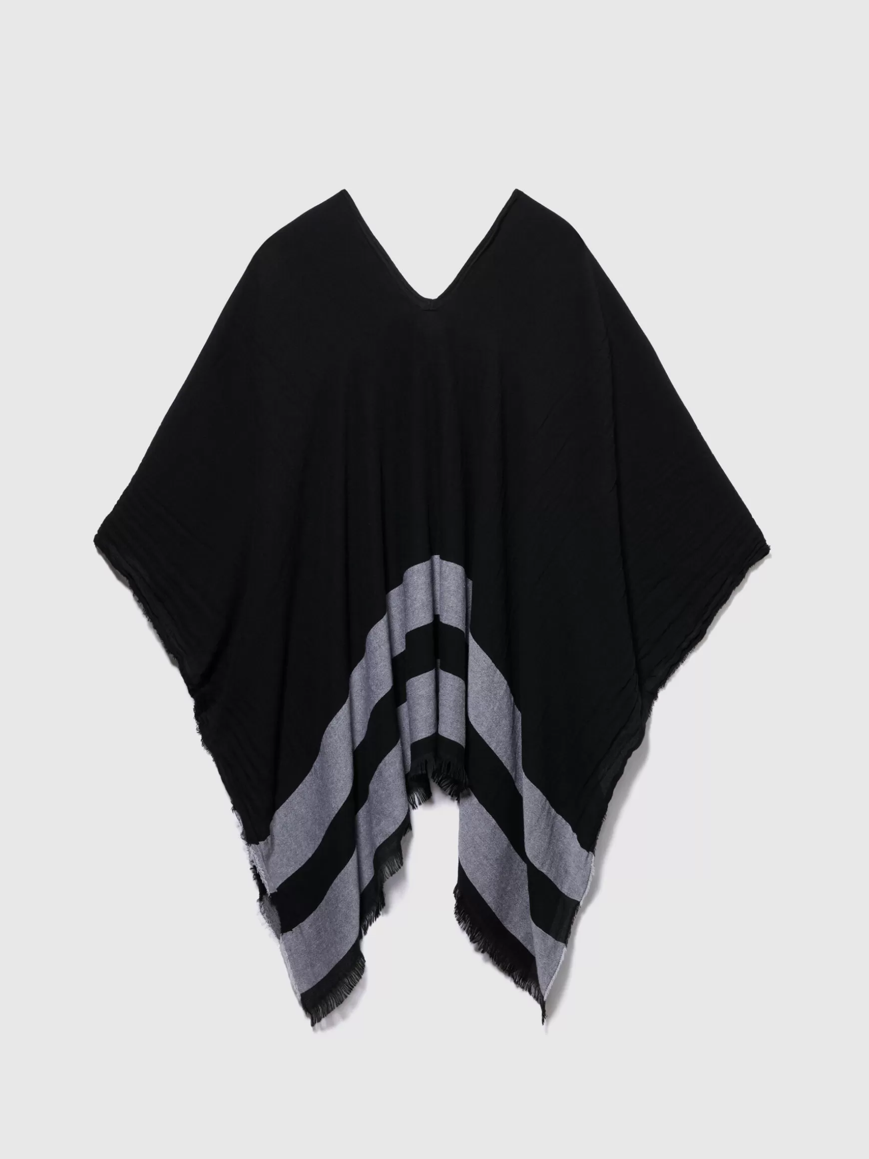 Maglie<Sisley Poncho sfrangiato Nero