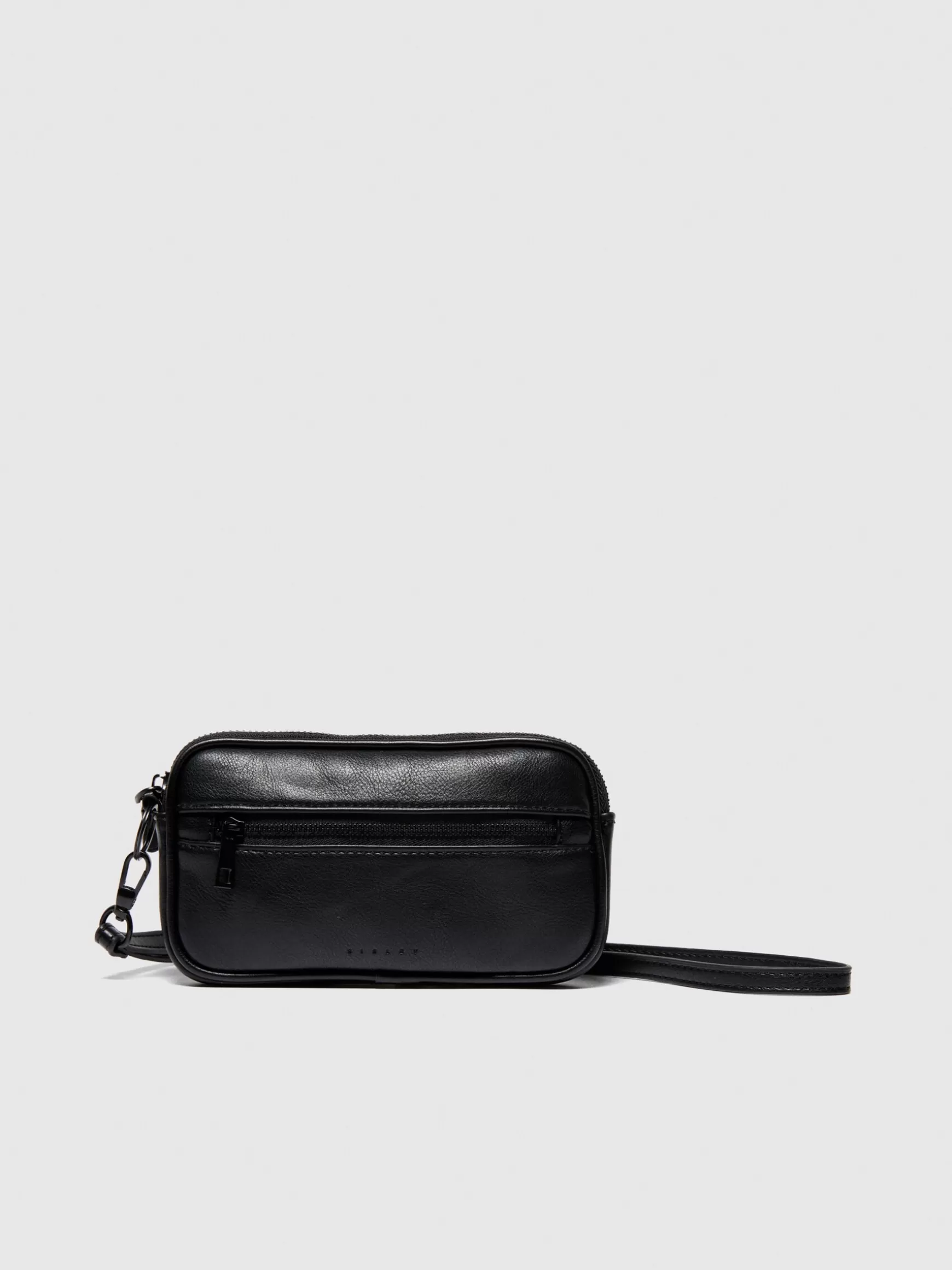 Borse<Sisley Porta cellulare con cordoncino Nero