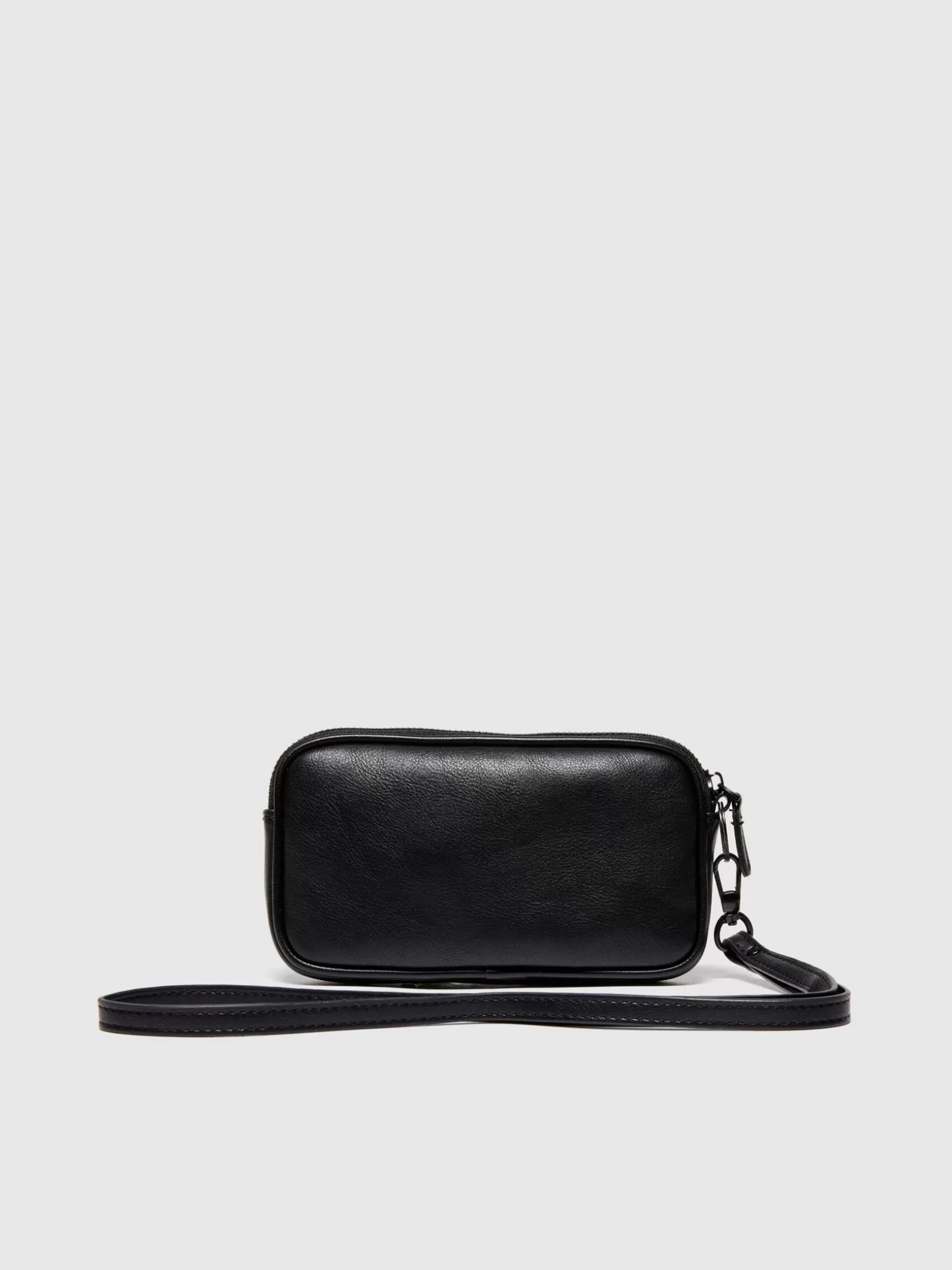 Borse<Sisley Porta cellulare con cordoncino Nero