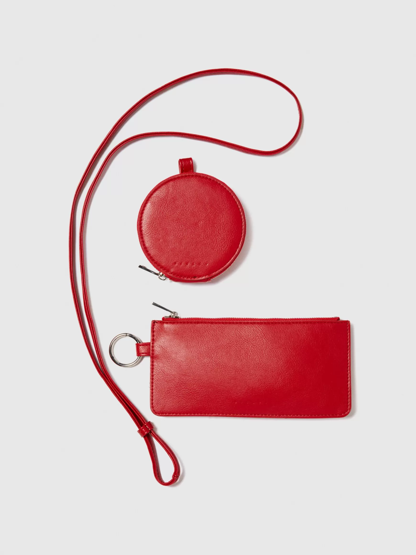 Borse<Sisley Porta cellulare con portamonete Rosso