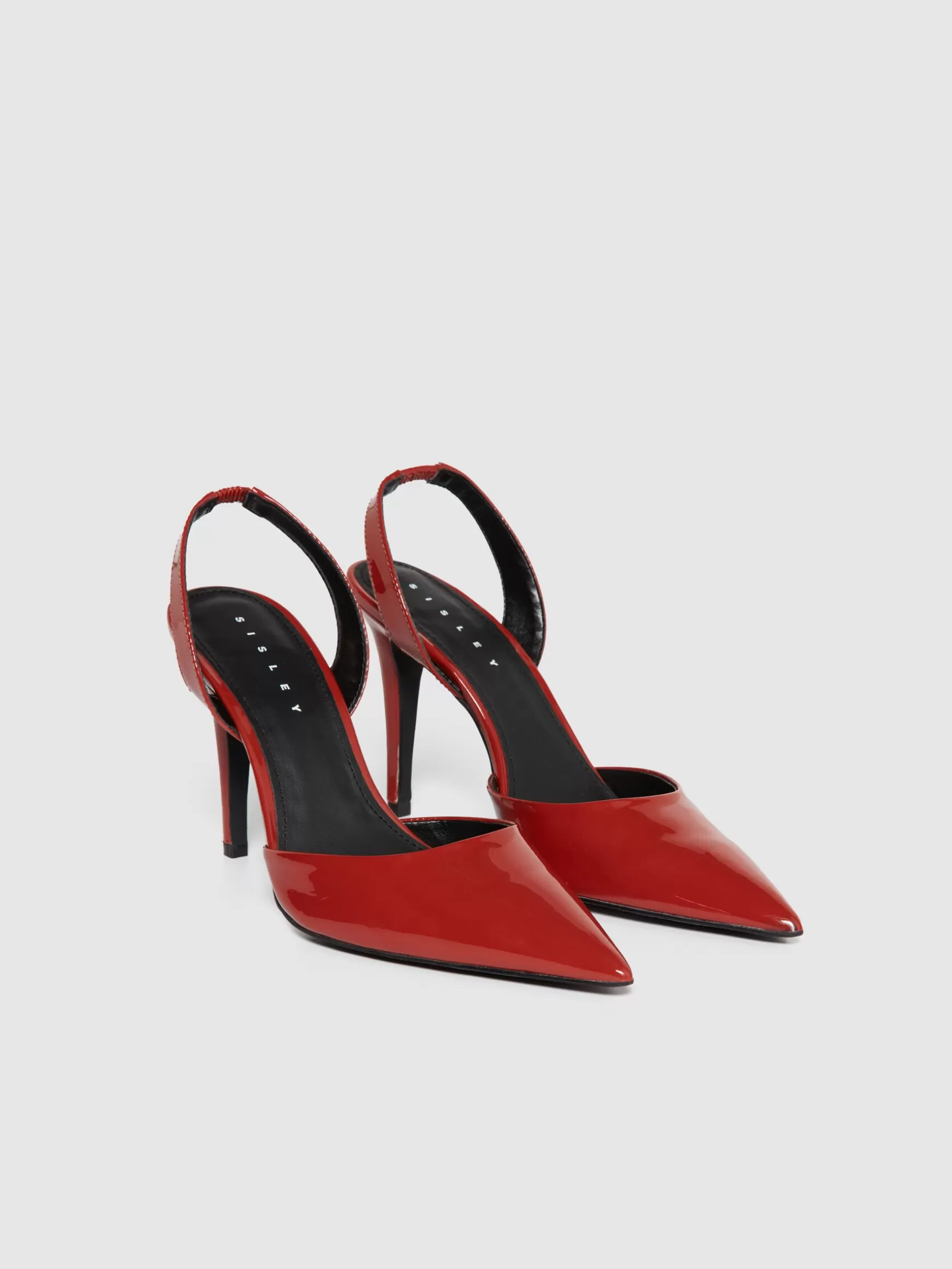 Scarpe<Sisley Slingback verniciate Rosso