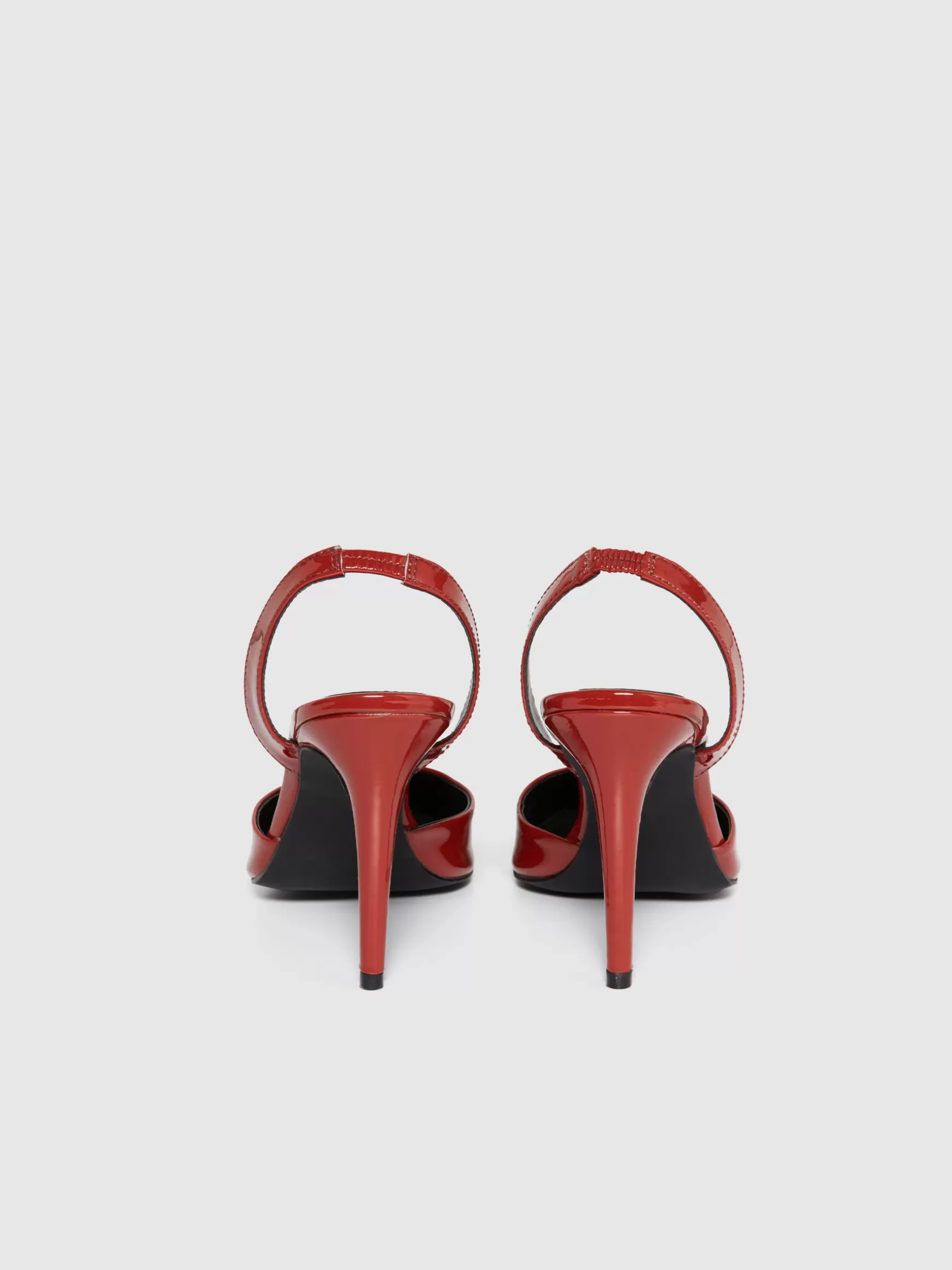 Scarpe<Sisley Slingback verniciate Rosso