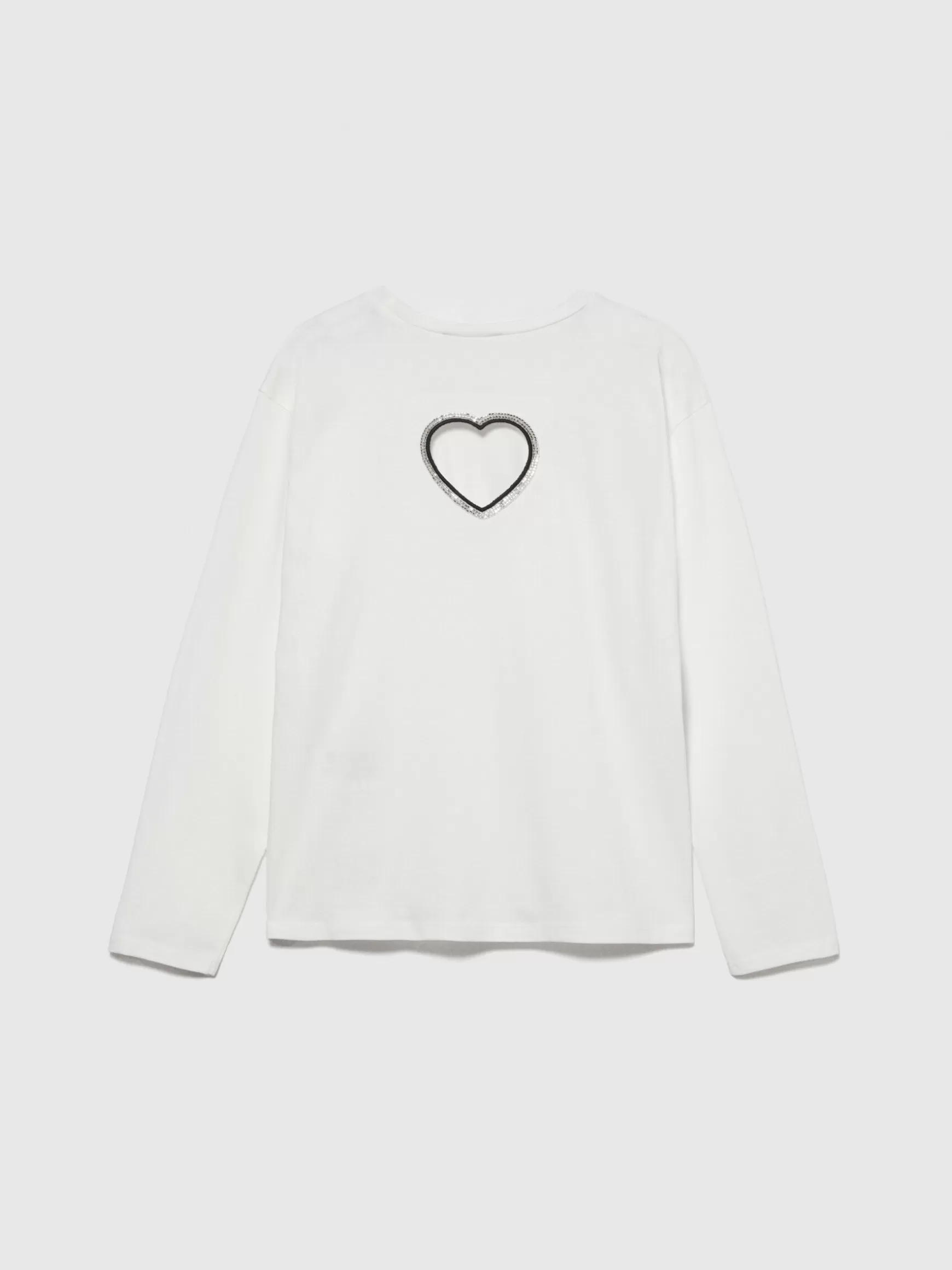 T-Shirt e Top<Sisley T-shirt con cuore cut-out Bianco