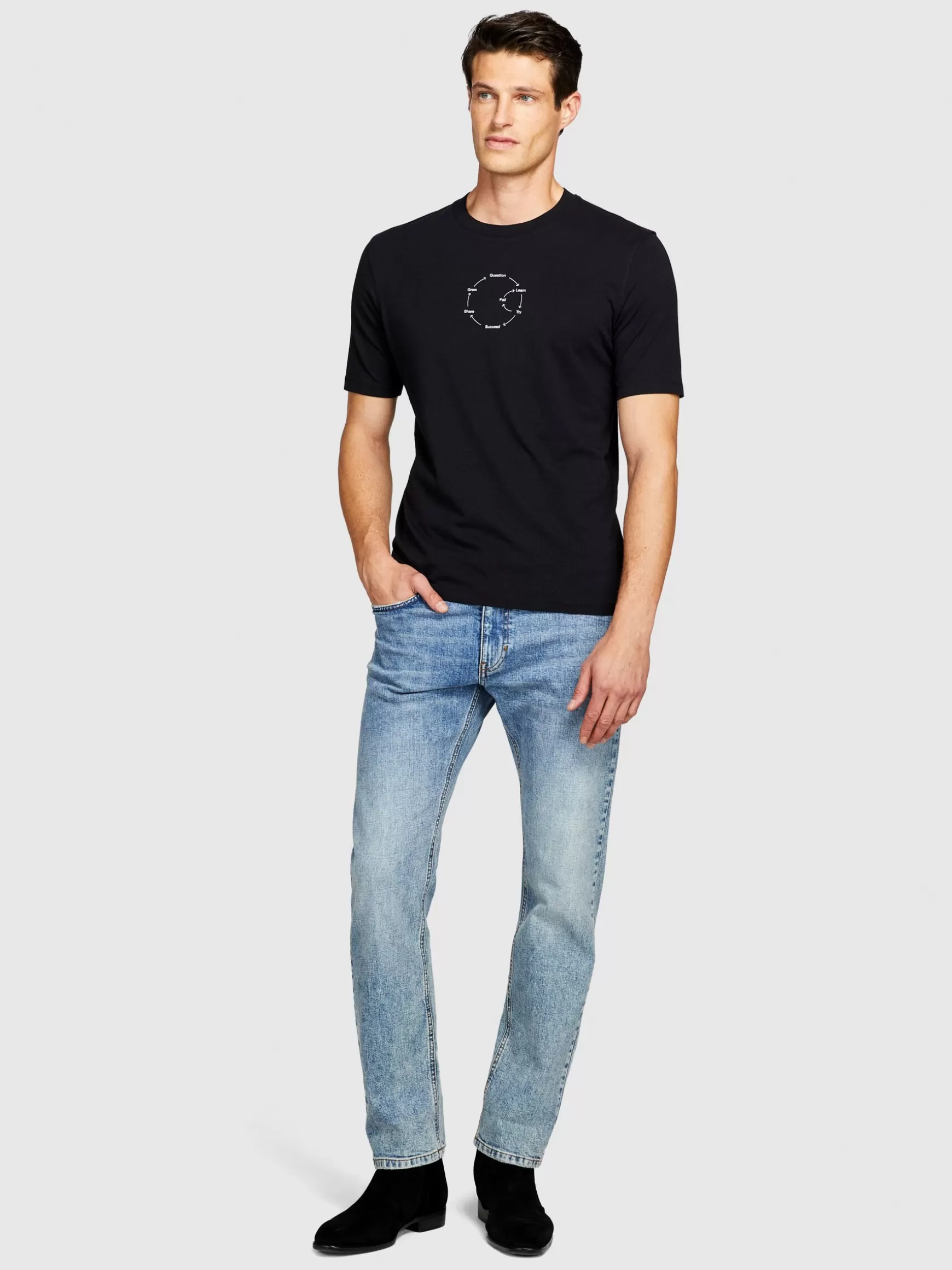 T-Shirt<Sisley T-shirt con stampa Nero