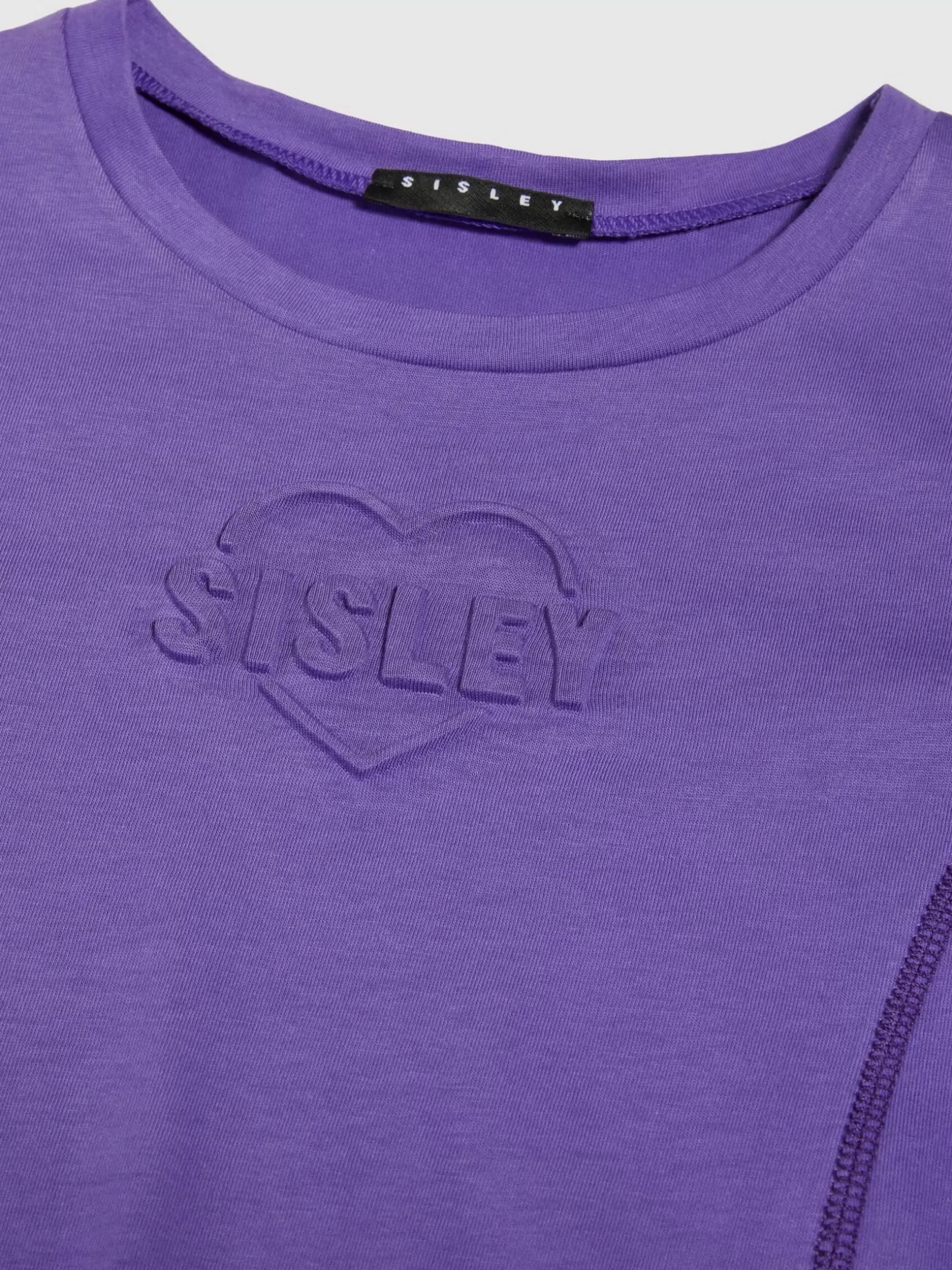 T-Shirt e Top<Sisley T-shirt con stampa a rilievo Viola